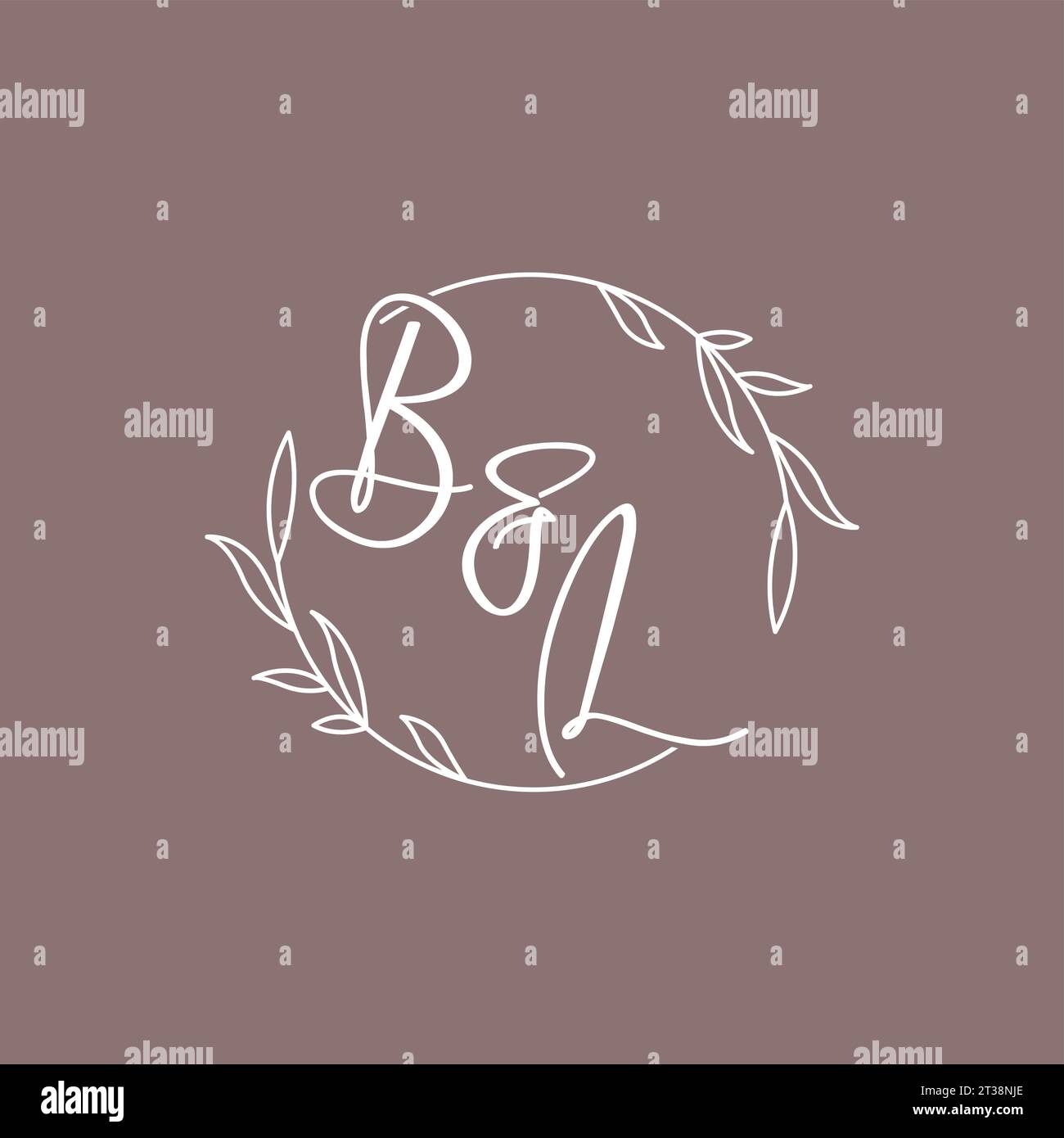 BL wedding initials monogram logo ideas vector graphic Stock Vector