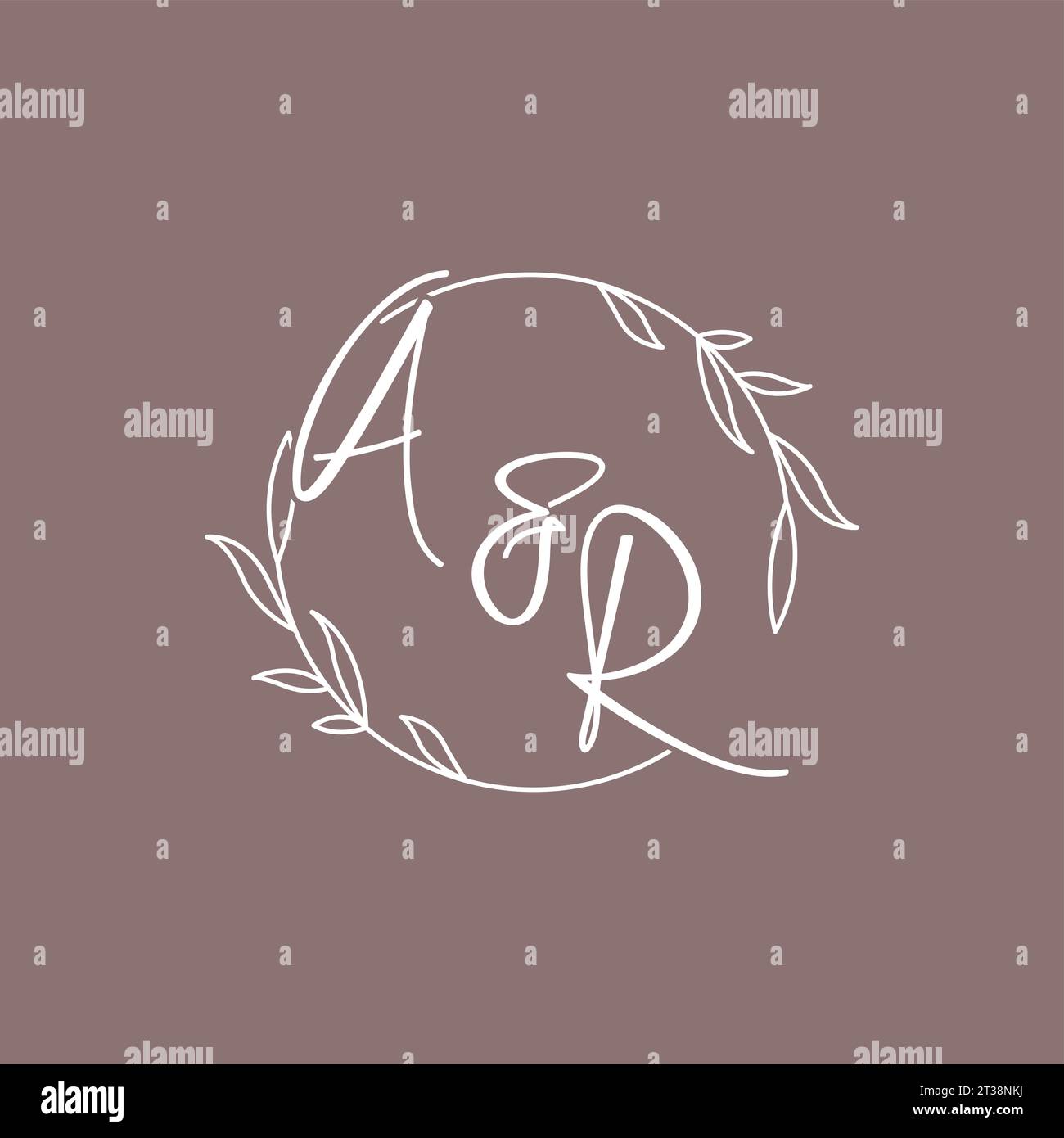 AR wedding initials monogram logo ideas vector graphic Stock Vector