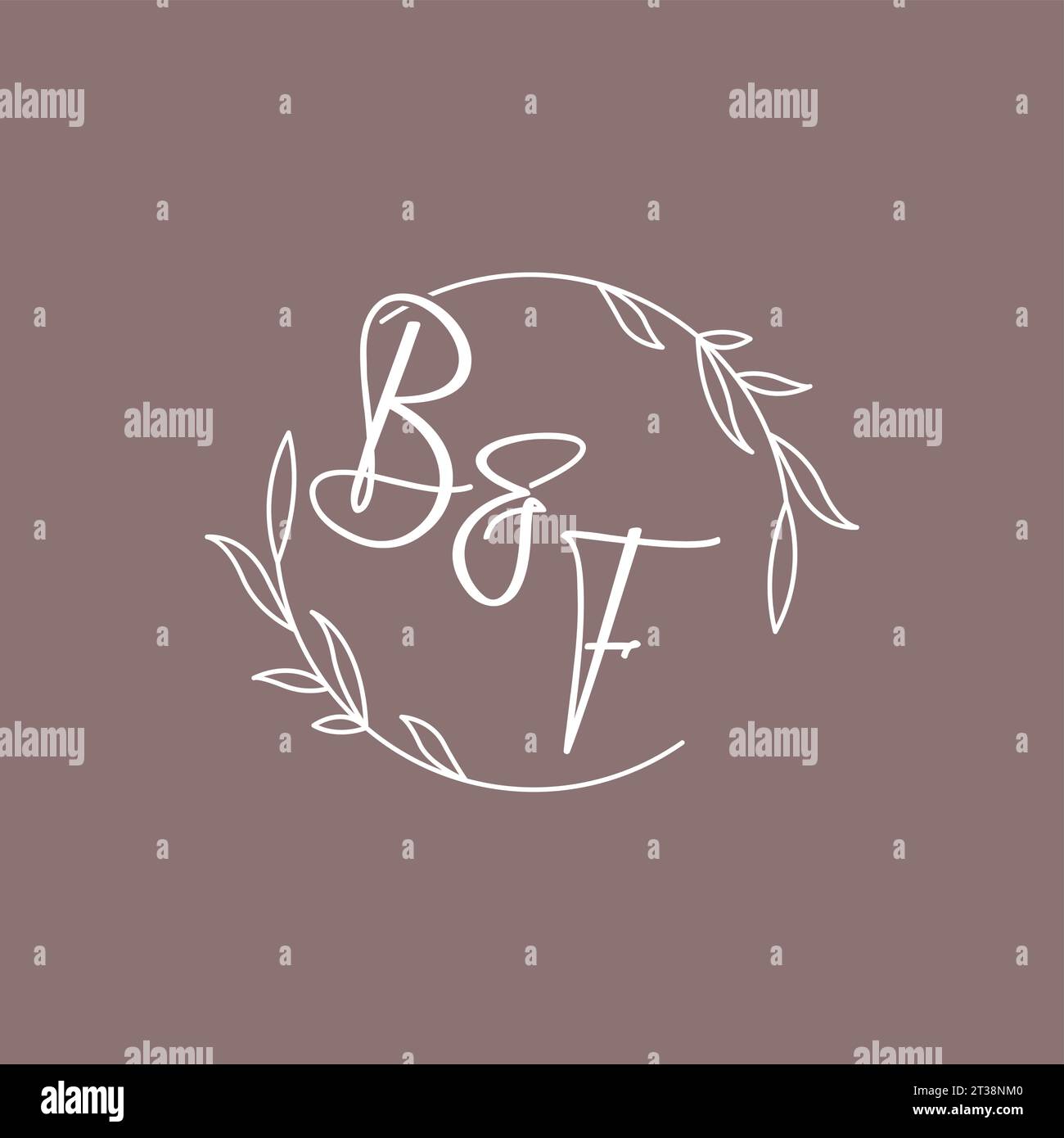 BF wedding initials monogram logo ideas vector graphic Stock Vector