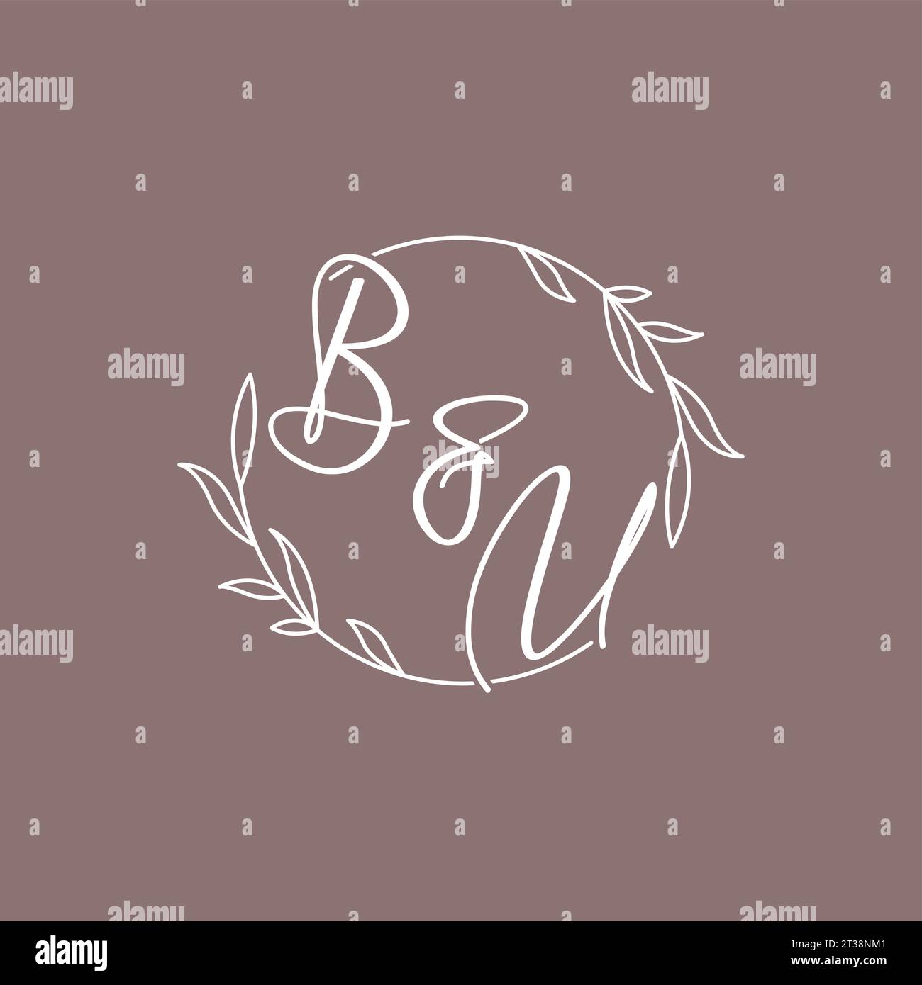 BU wedding initials monogram logo ideas vector graphic Stock Vector
