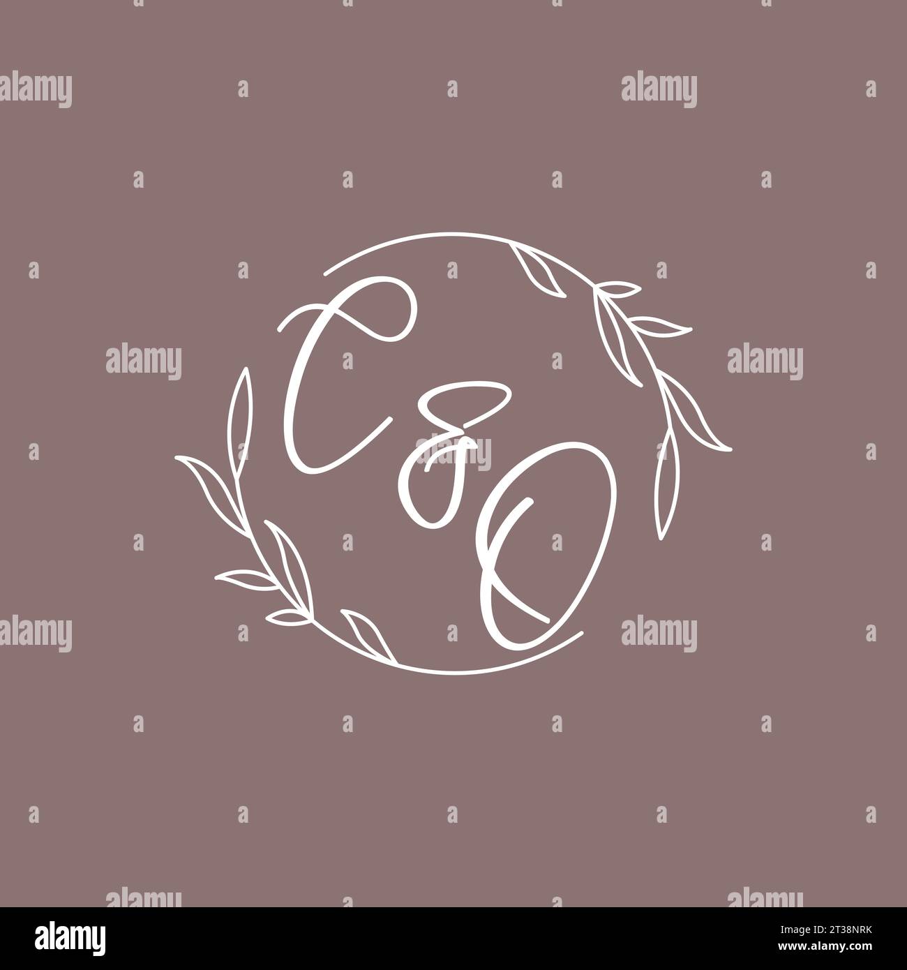 CO wedding initials monogram logo ideas vector graphic Stock Vector