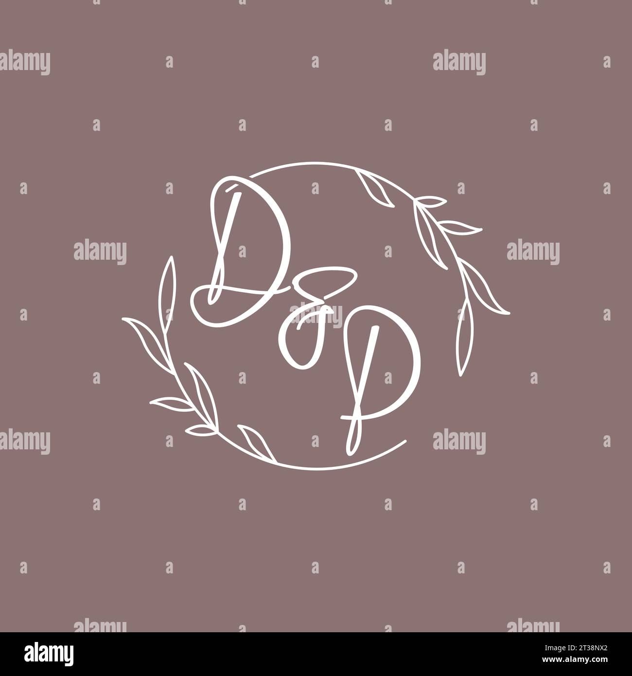 DP wedding initials monogram logo ideas vector graphic Stock Vector