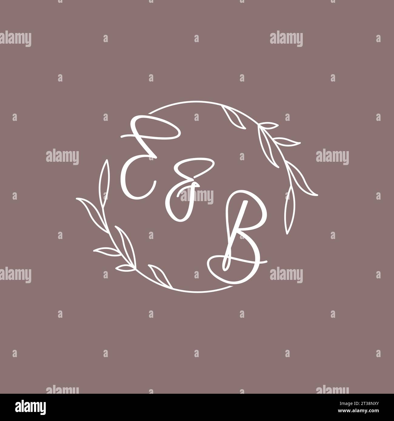 EB wedding initials monogram logo ideas vector graphic Stock Vector