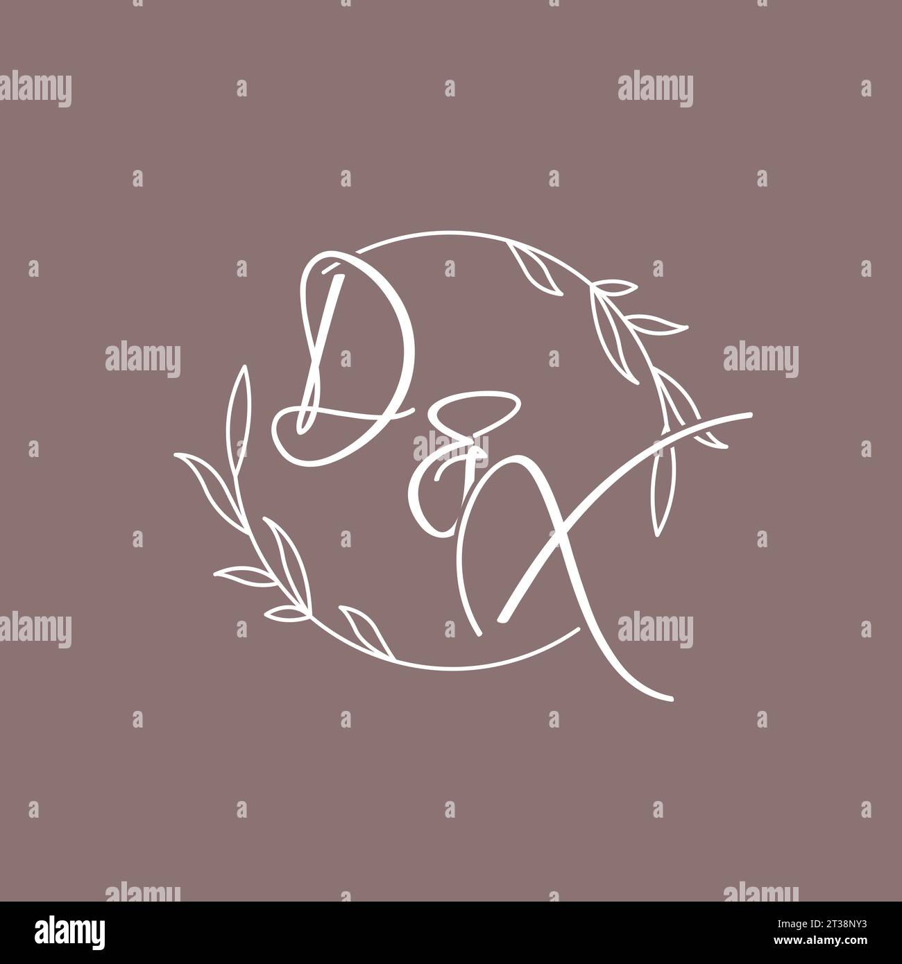 DX wedding initials monogram logo ideas vector graphic Stock Vector