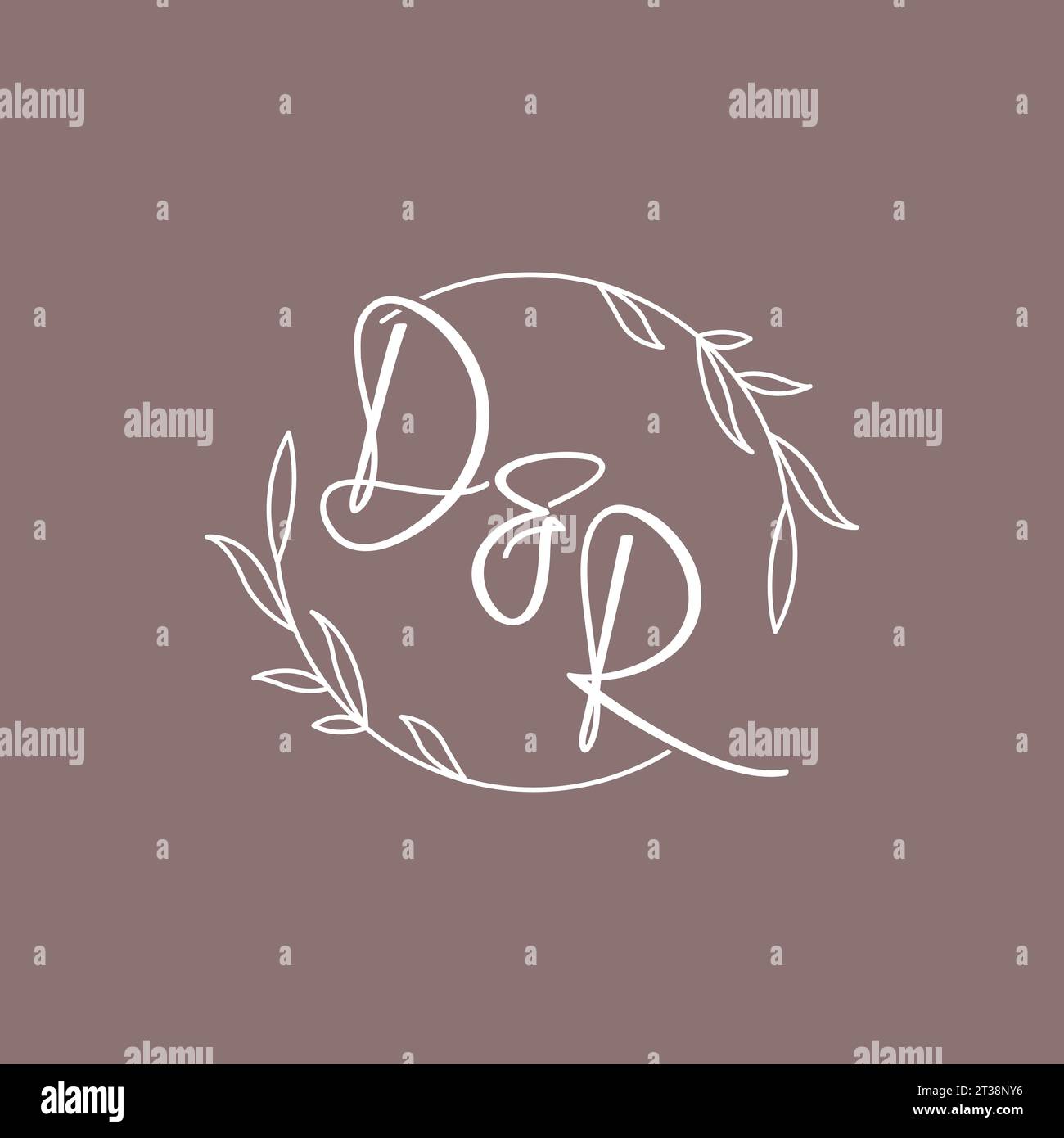 DR wedding initials monogram logo ideas vector graphic Stock Vector