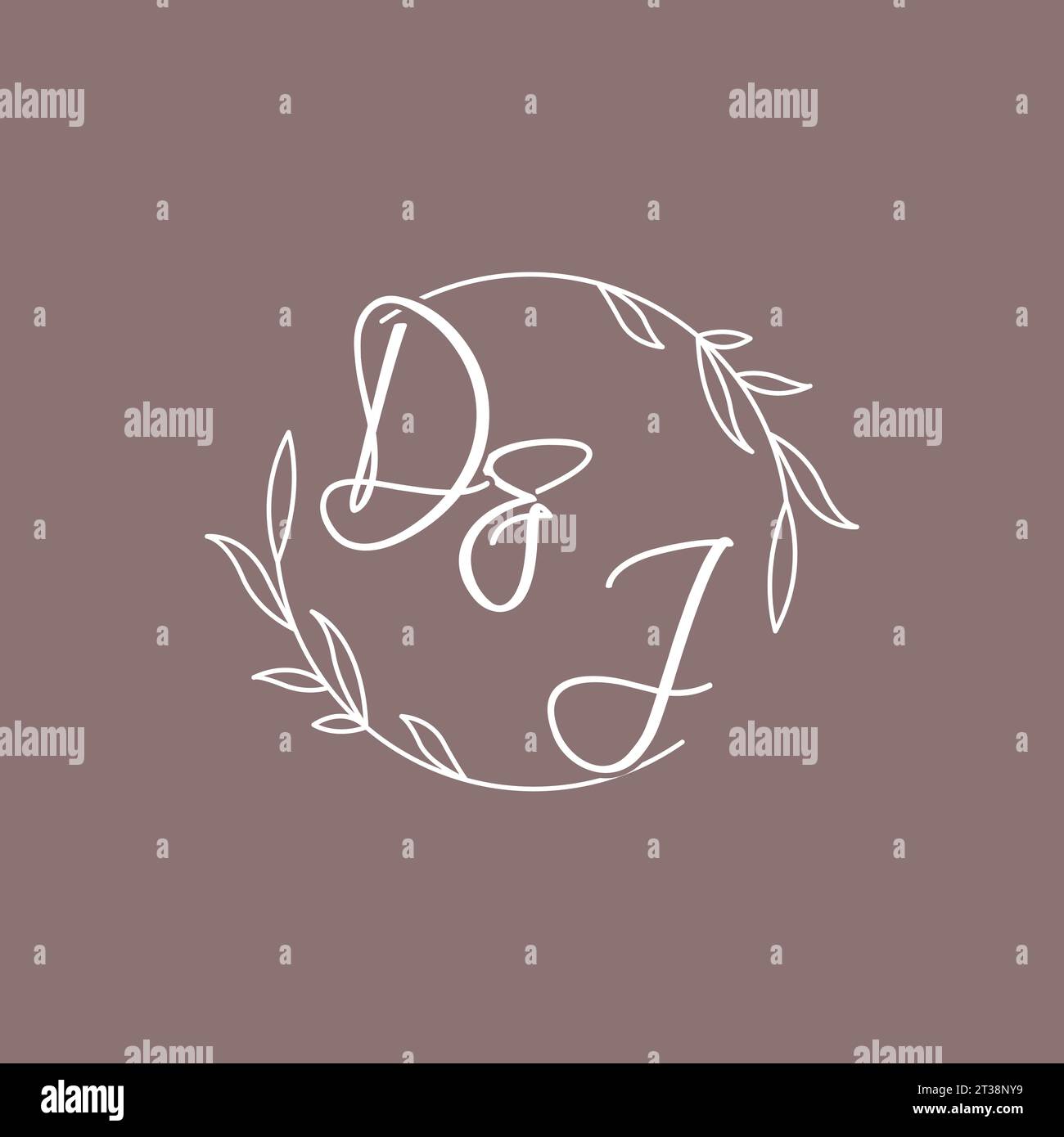 DJ wedding initials monogram logo ideas vector graphic Stock Vector