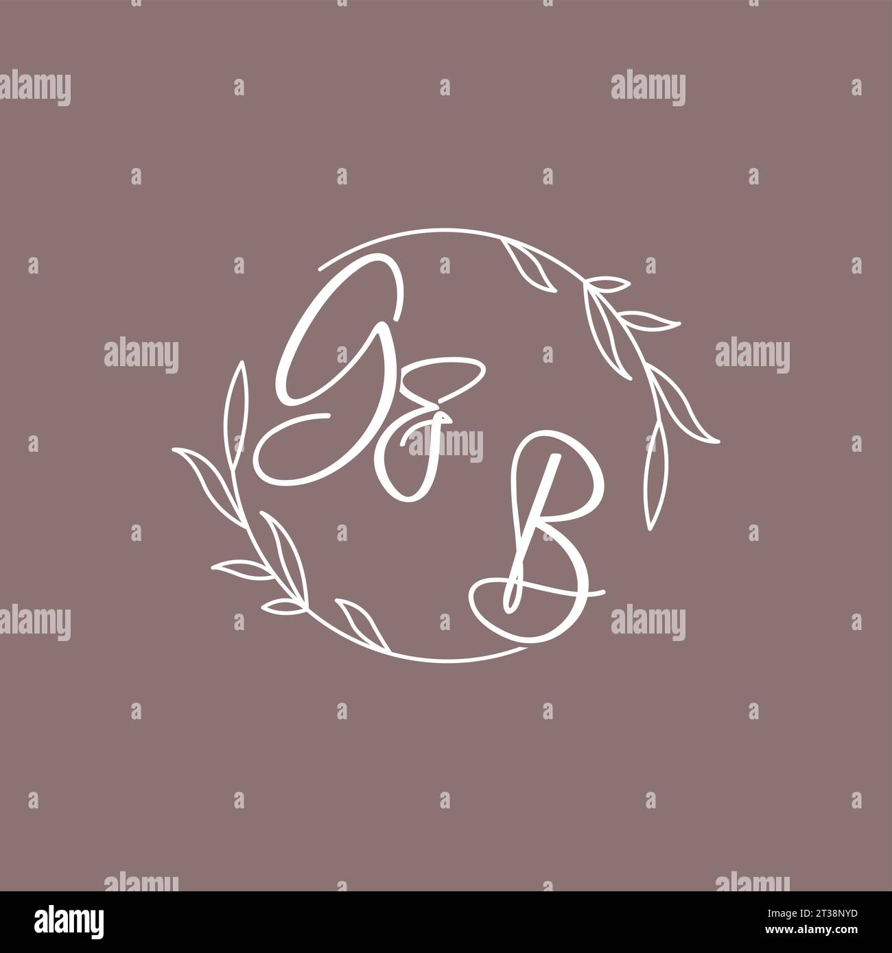 GB wedding initials monogram logo ideas vector graphic Stock Vector
