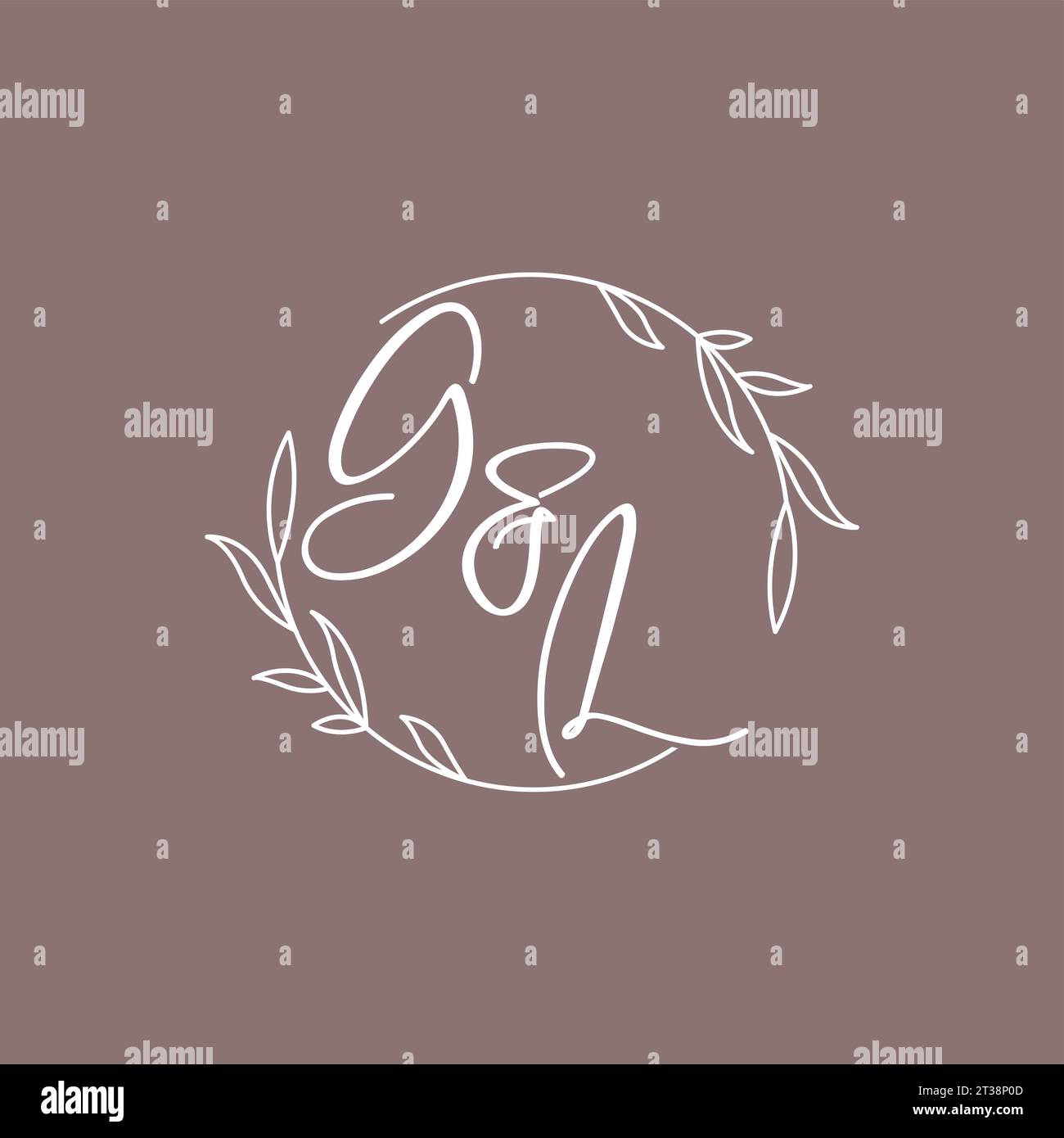 GL wedding initials monogram logo ideas vector graphic Stock Vector