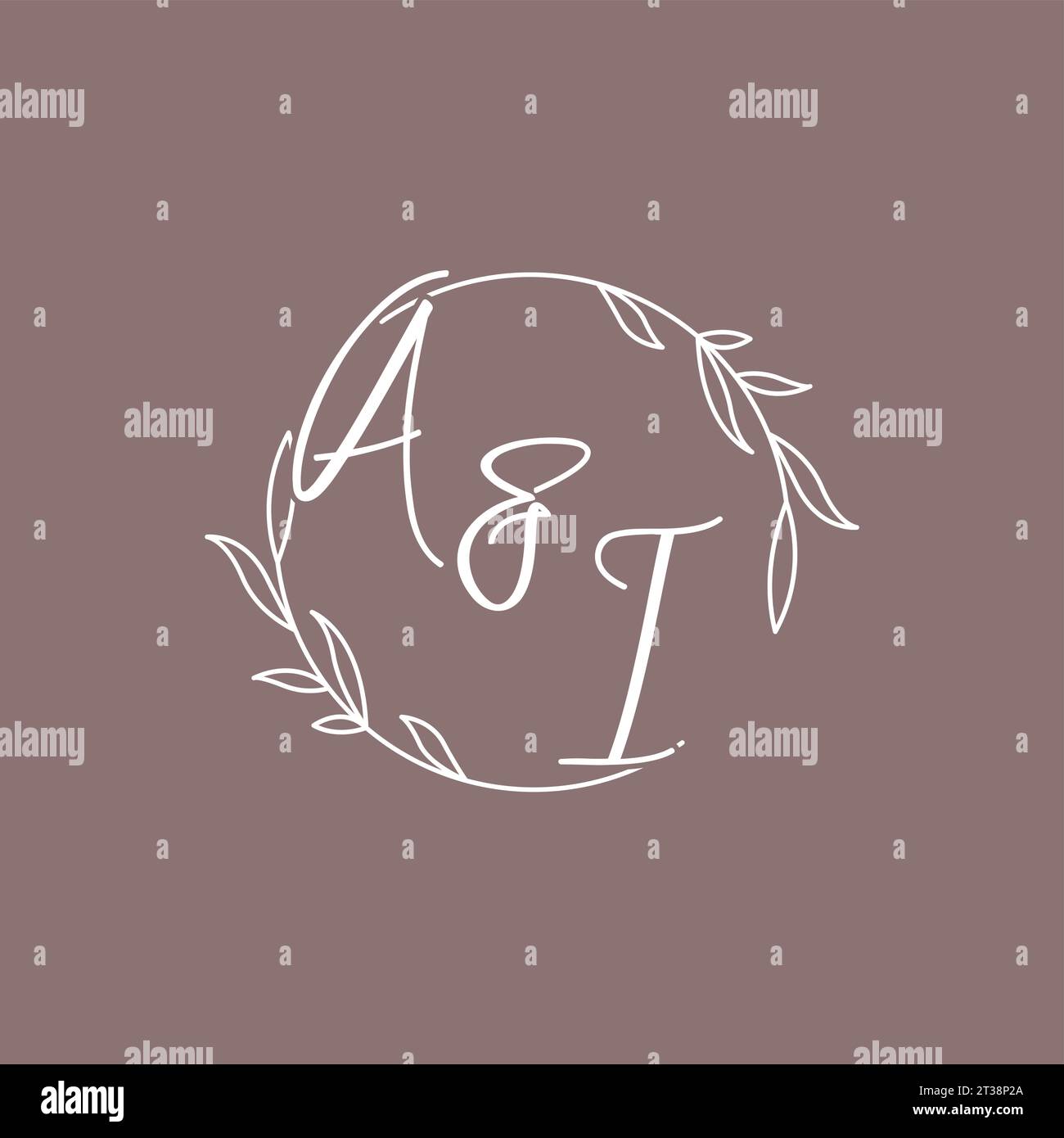 AI wedding initials monogram logo ideas vector graphic Stock Vector