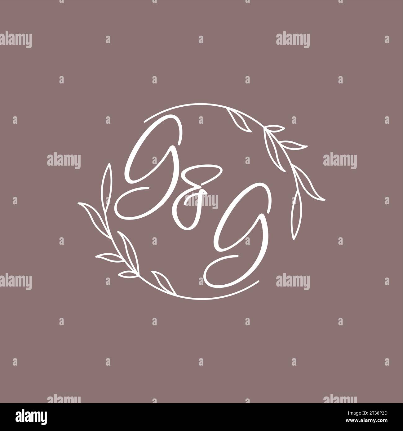 GG wedding initials monogram logo ideas vector graphic Stock Vector