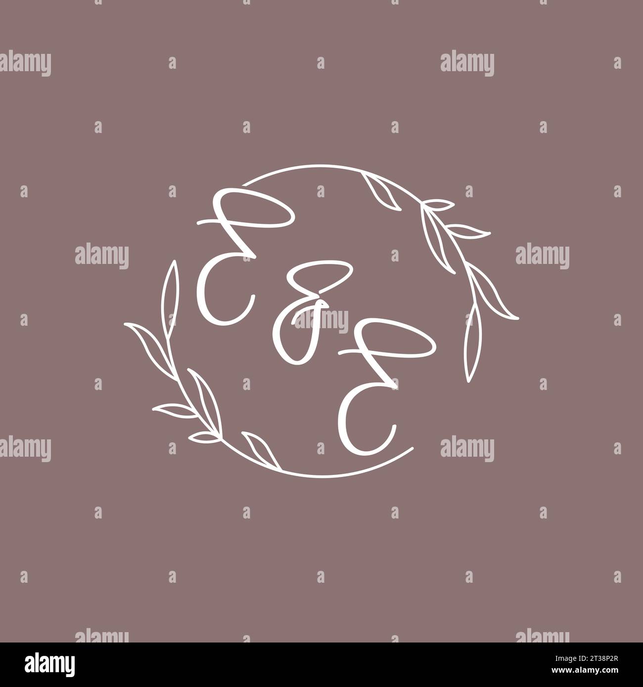 EE wedding initials monogram logo ideas vector graphic Stock Vector