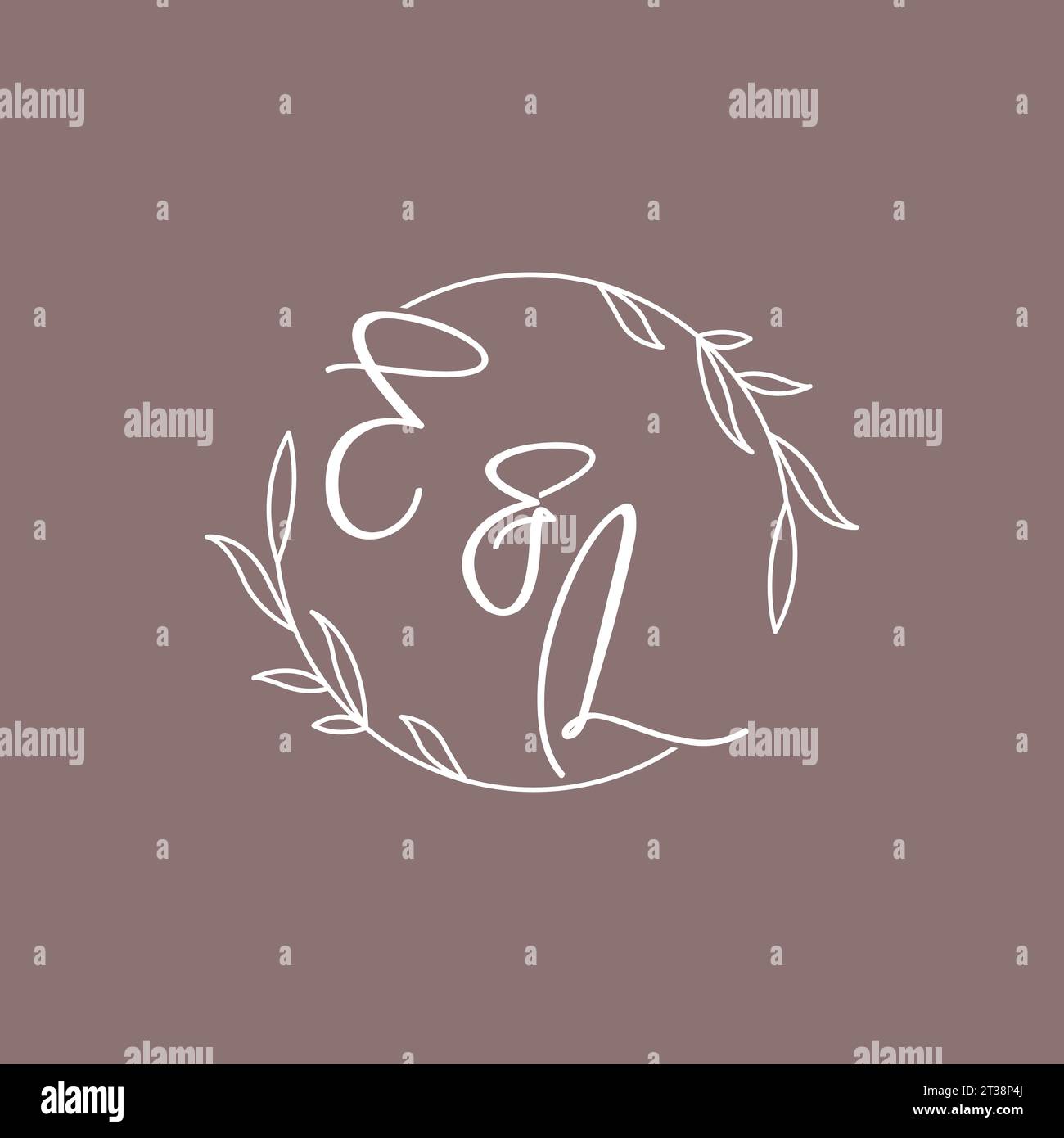 EL wedding initials monogram logo ideas vector graphic Stock Vector