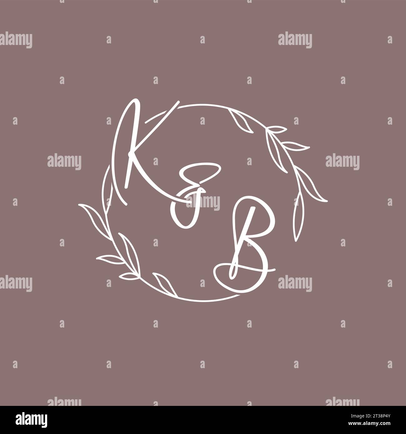 KB wedding initials monogram logo ideas vector graphic Stock Vector