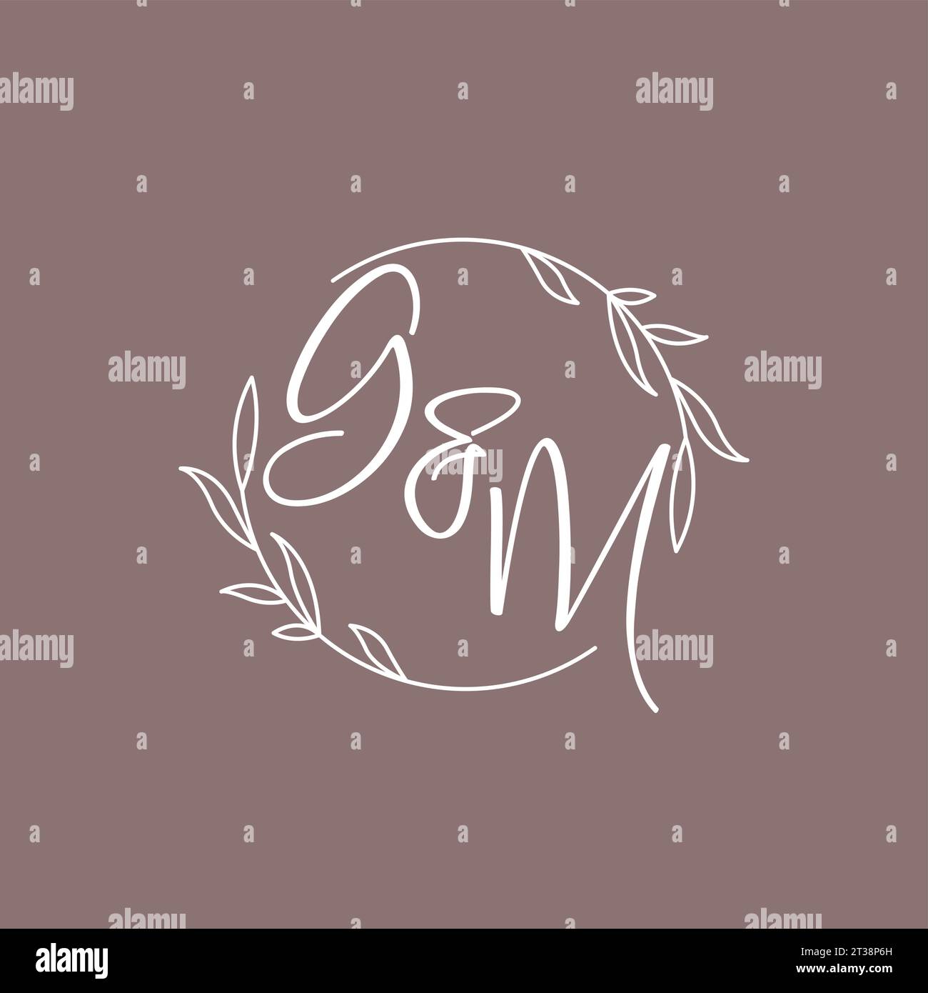 GM wedding initials monogram logo ideas vector graphic Stock Vector