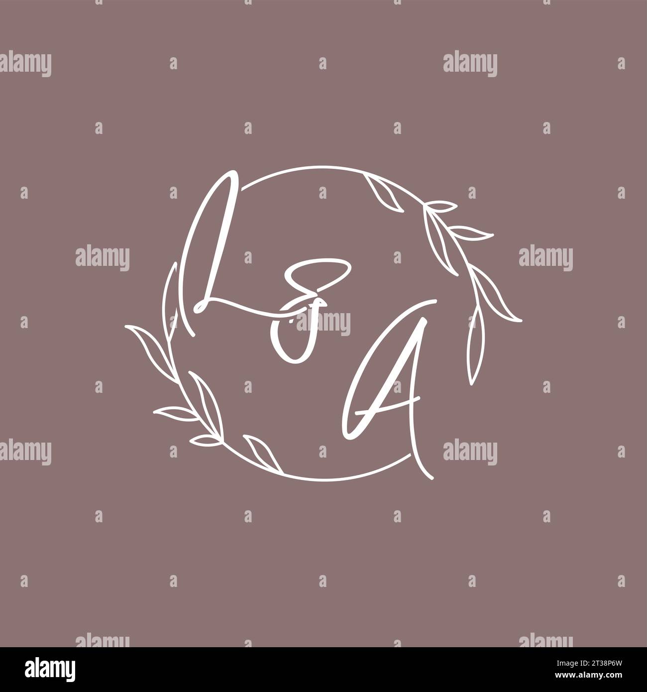 LA wedding initials monogram logo ideas vector graphic Stock Vector