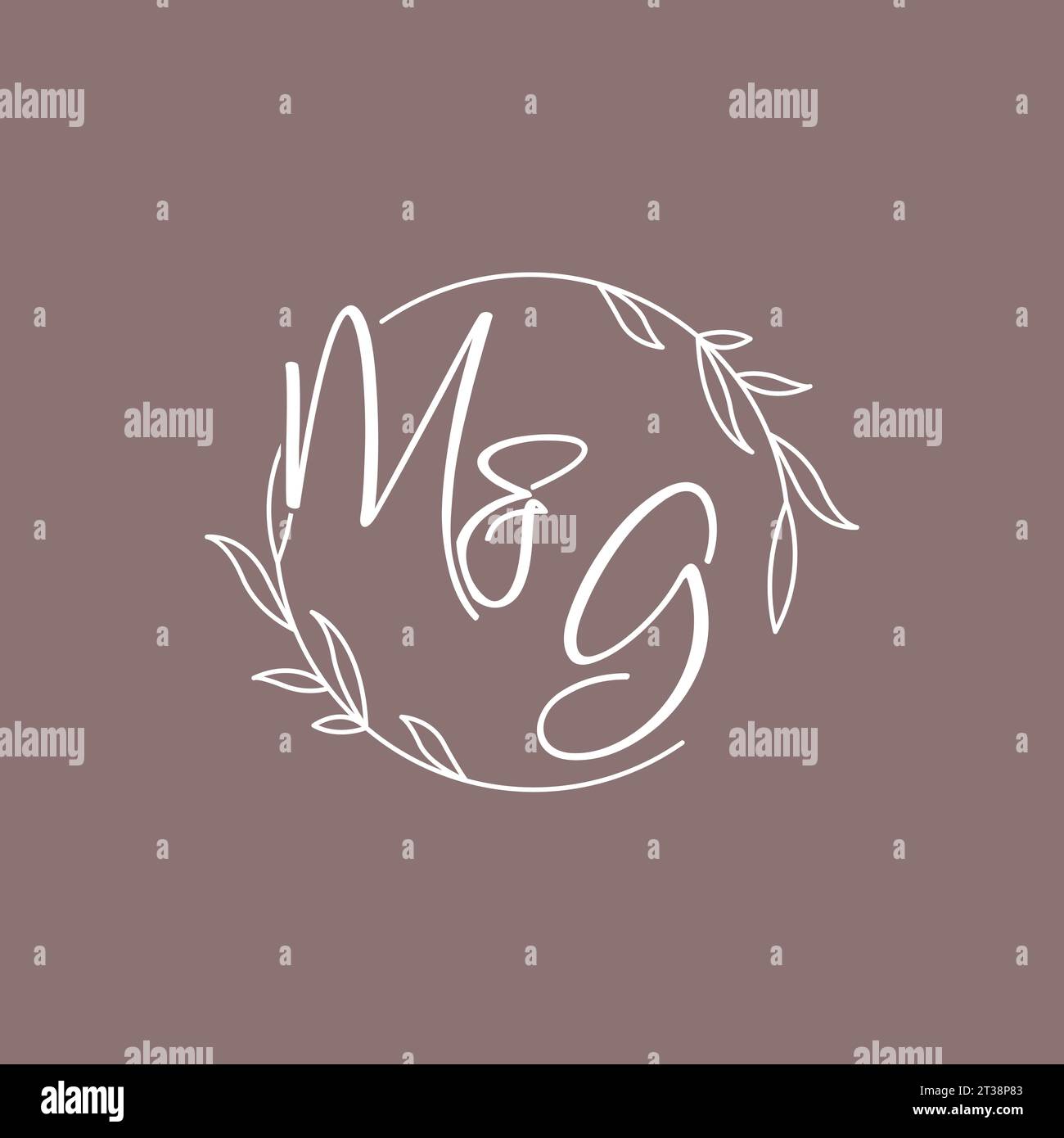2 Letter Monogram With Letters MG Digital Download Wedding 
