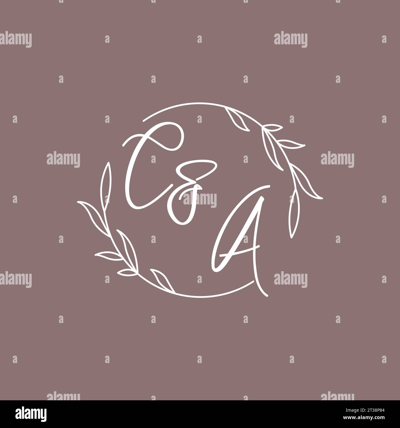 CA wedding initials monogram logo ideas vector graphic Stock Vector