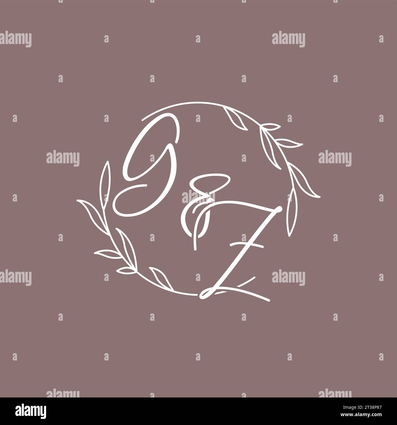 GZ wedding initials monogram logo ideas vector graphic Stock Vector ...