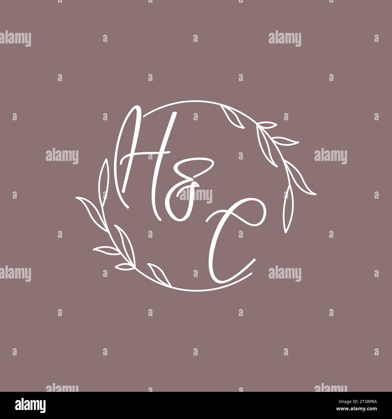HC wedding initials monogram logo ideas vector graphic Stock Vector
