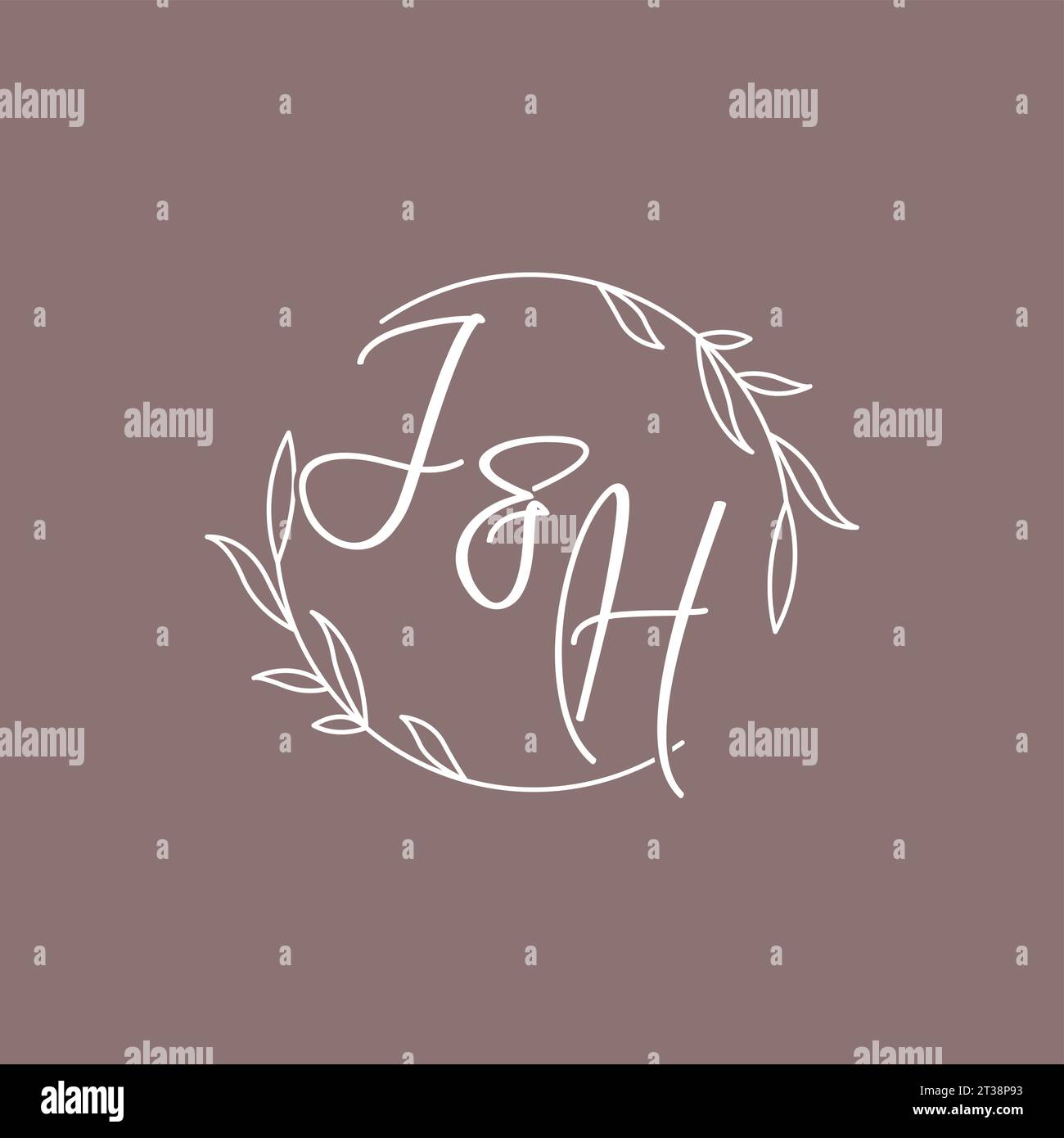 JH wedding initials monogram logo ideas vector graphic Stock Vector ...