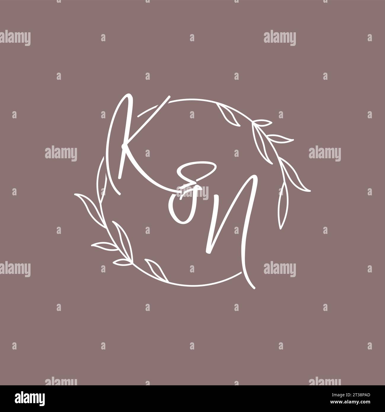 KN wedding initials monogram logo ideas vector graphic Stock Vector ...