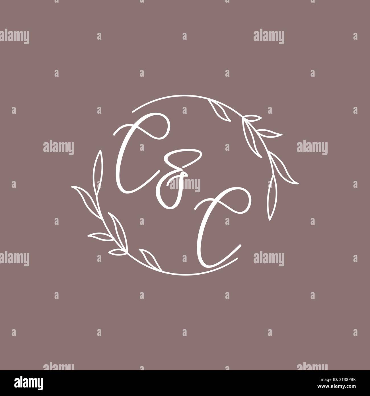 CC wedding initials monogram logo ideas vector graphic Stock Vector
