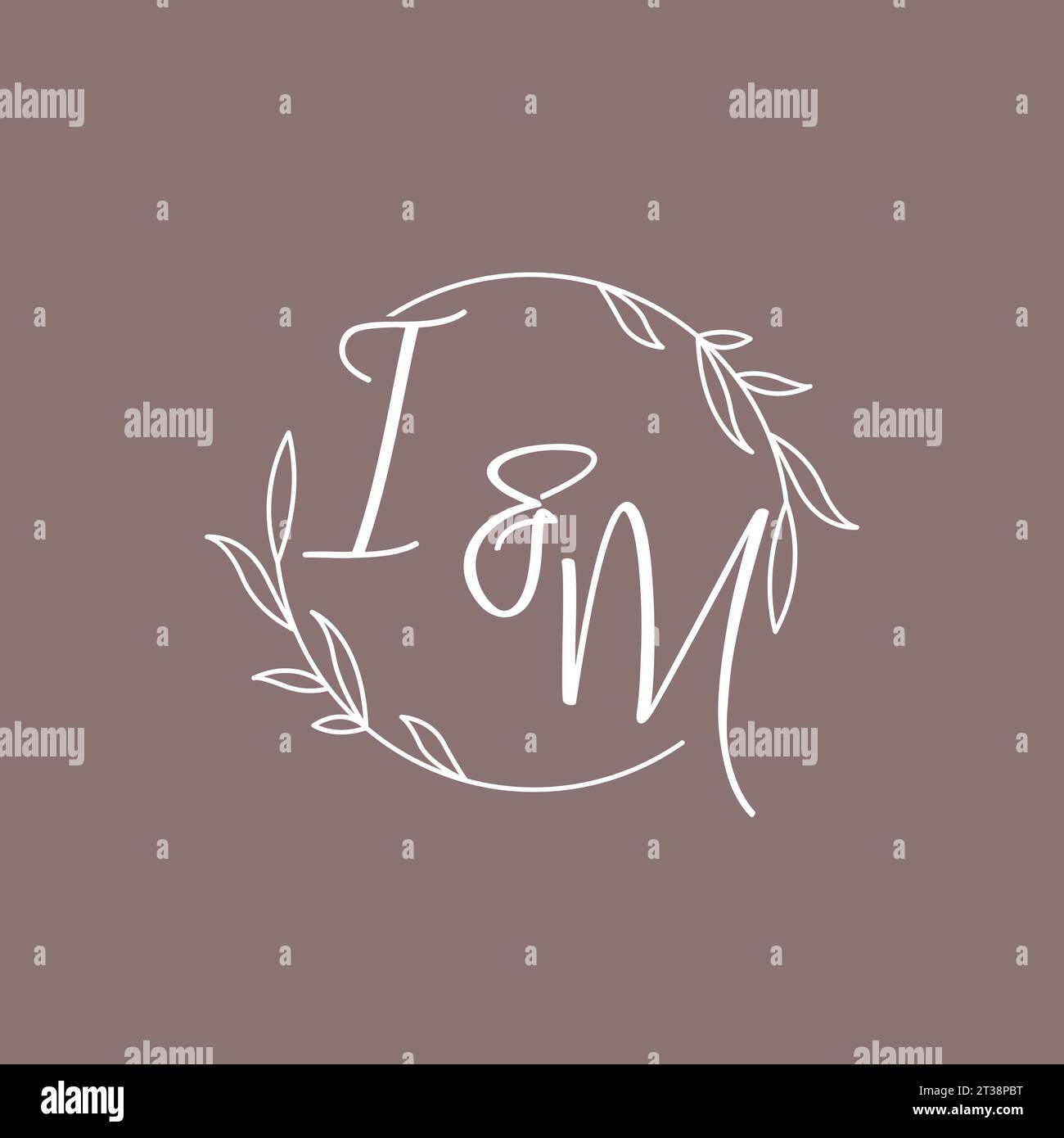IM wedding initials monogram logo ideas vector graphic Stock Vector