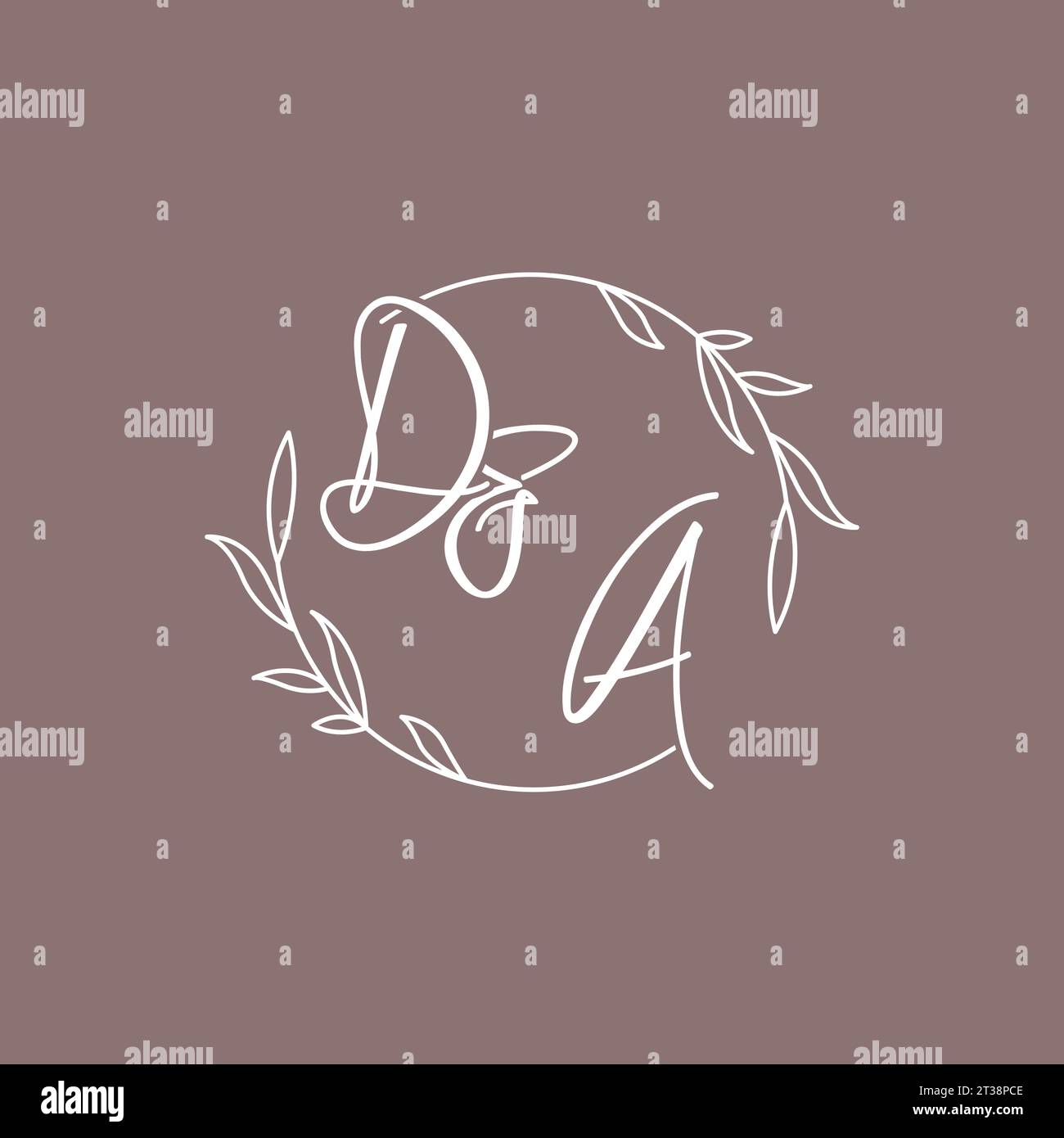 DA wedding initials monogram logo ideas vector graphic Stock Vector