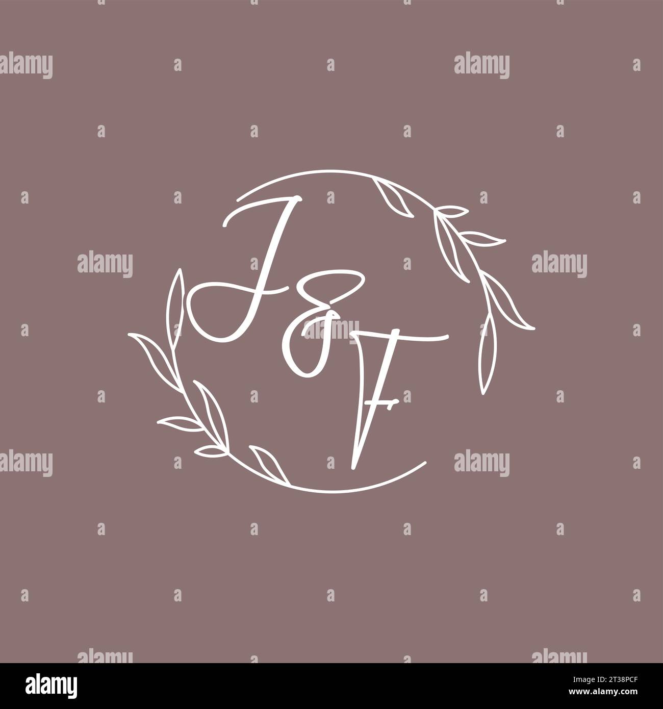 JF wedding initials monogram logo ideas vector graphic Stock Vector