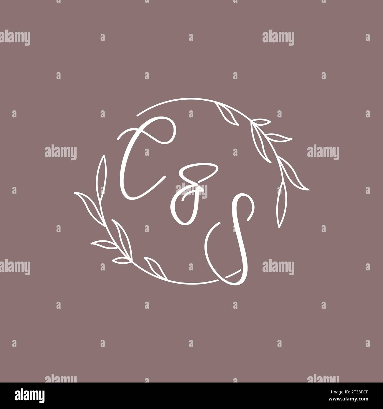 CS wedding initials monogram logo ideas vector graphic Stock Vector