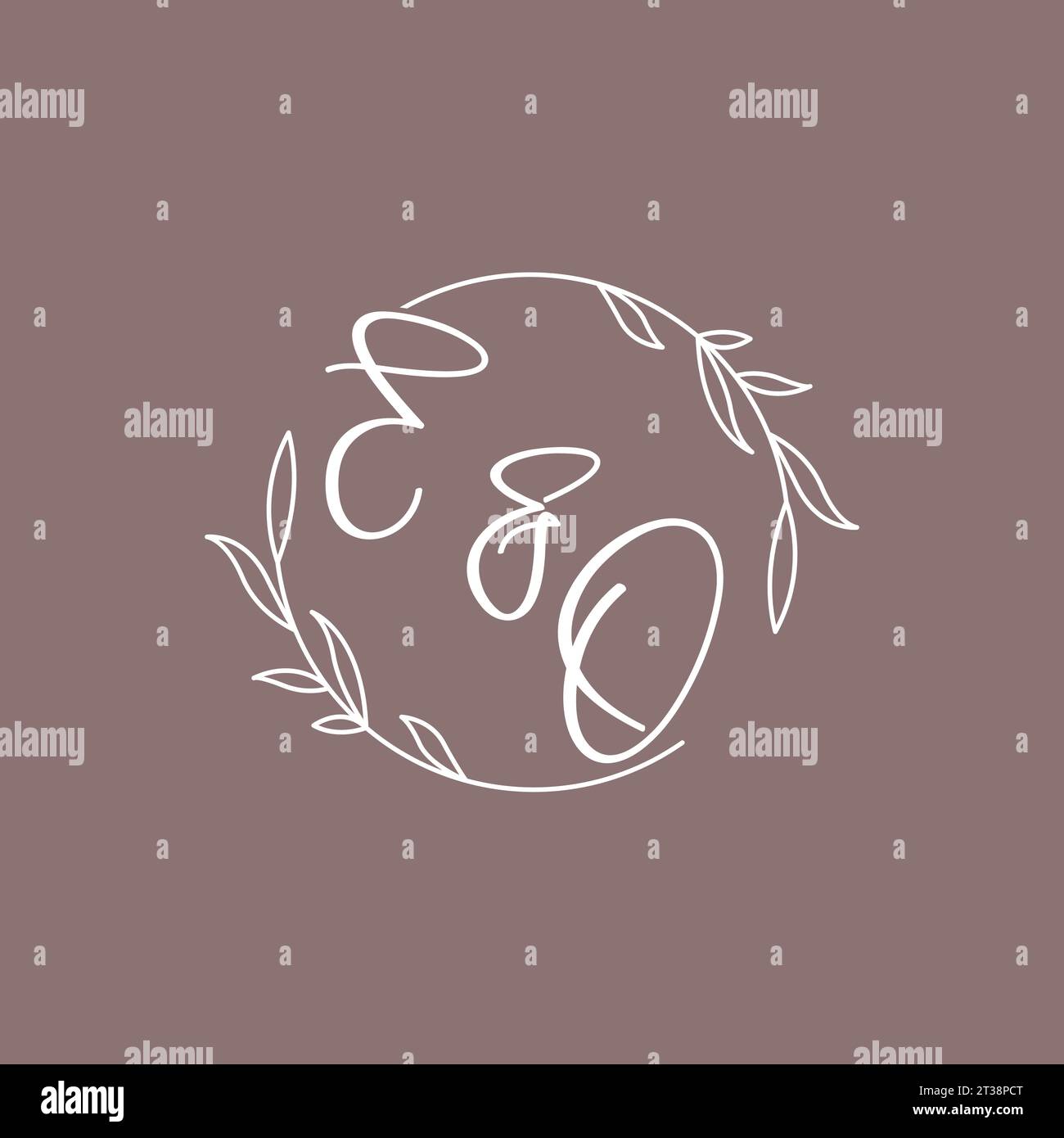 EO wedding initials monogram logo ideas vector graphic Stock Vector