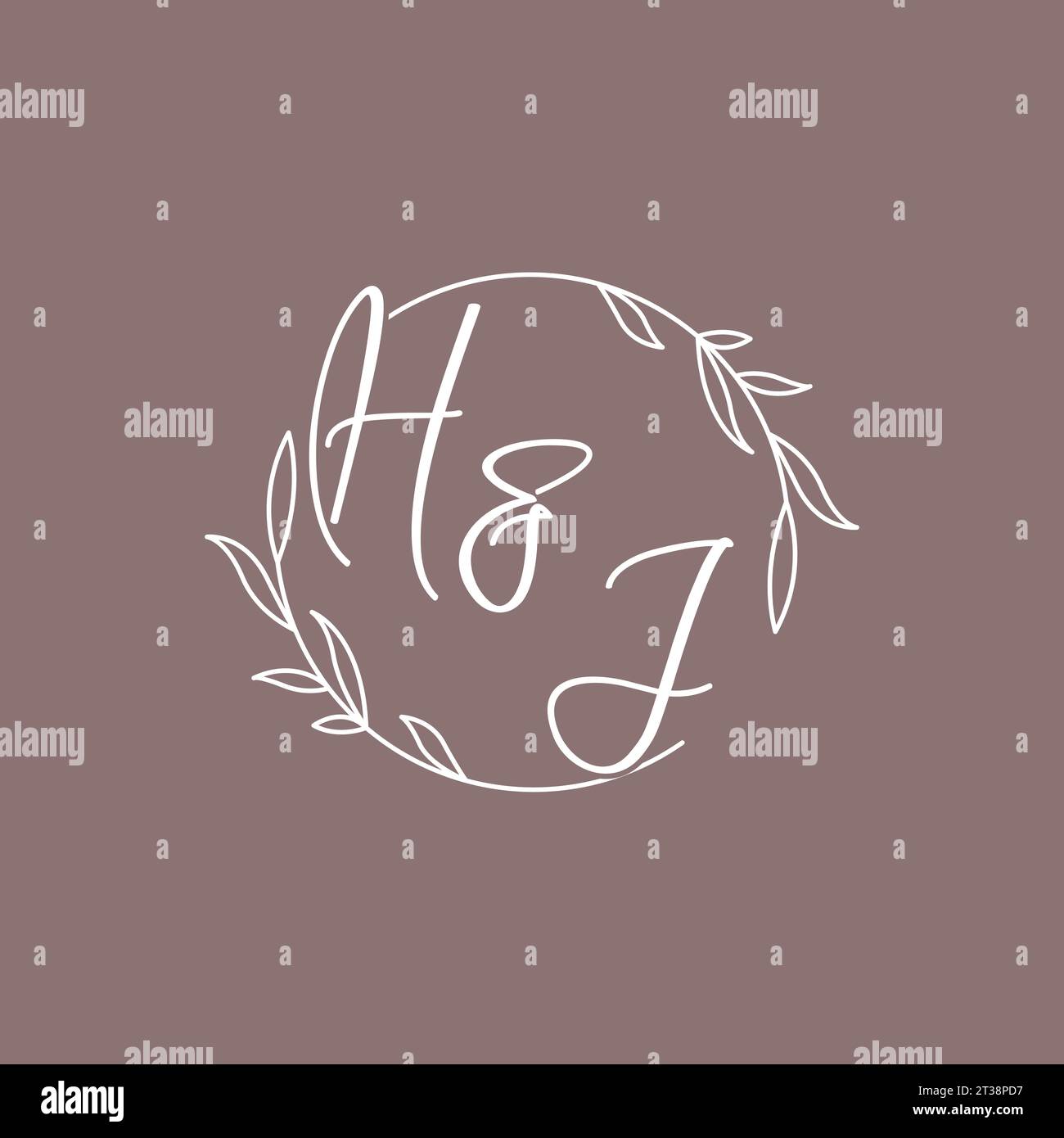HJ wedding initials monogram logo ideas vector graphic Stock Vector ...