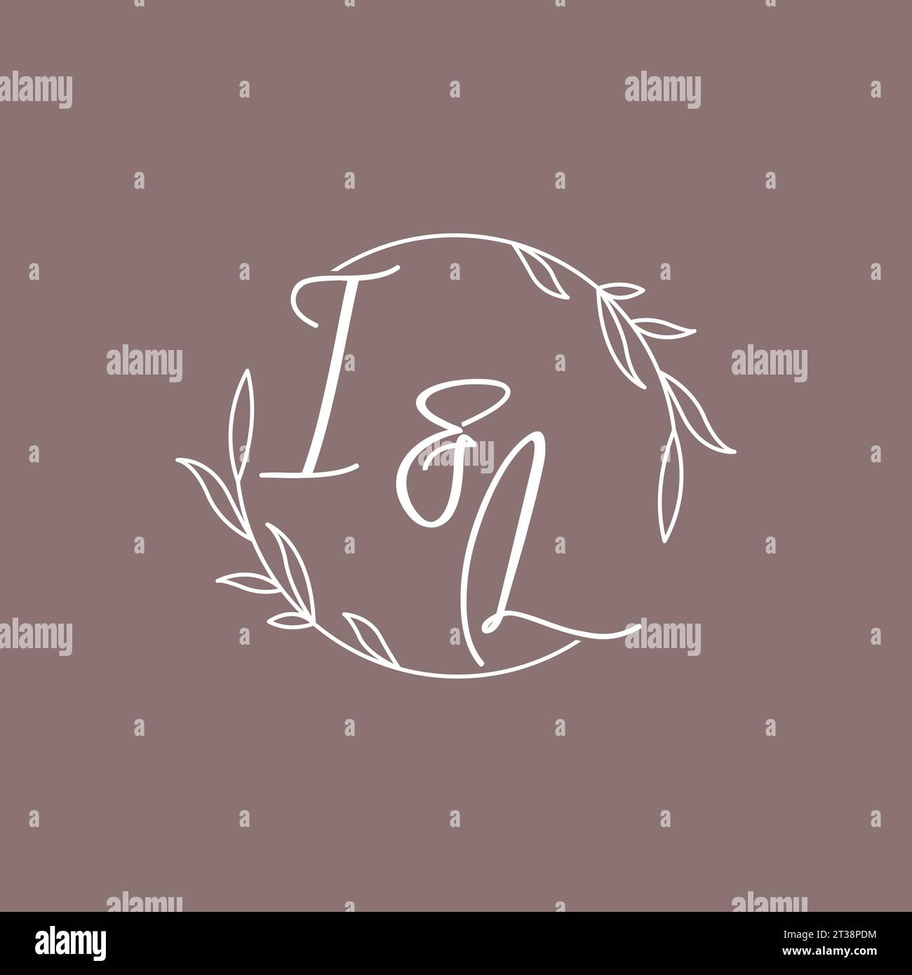 IL wedding initials monogram logo ideas vector graphic Stock Vector
