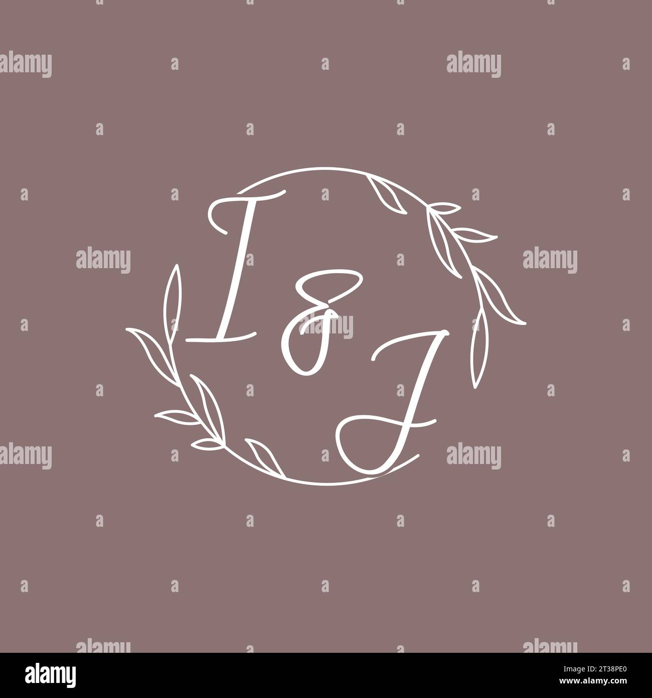 IJ wedding initials monogram logo ideas vector graphic Stock Vector