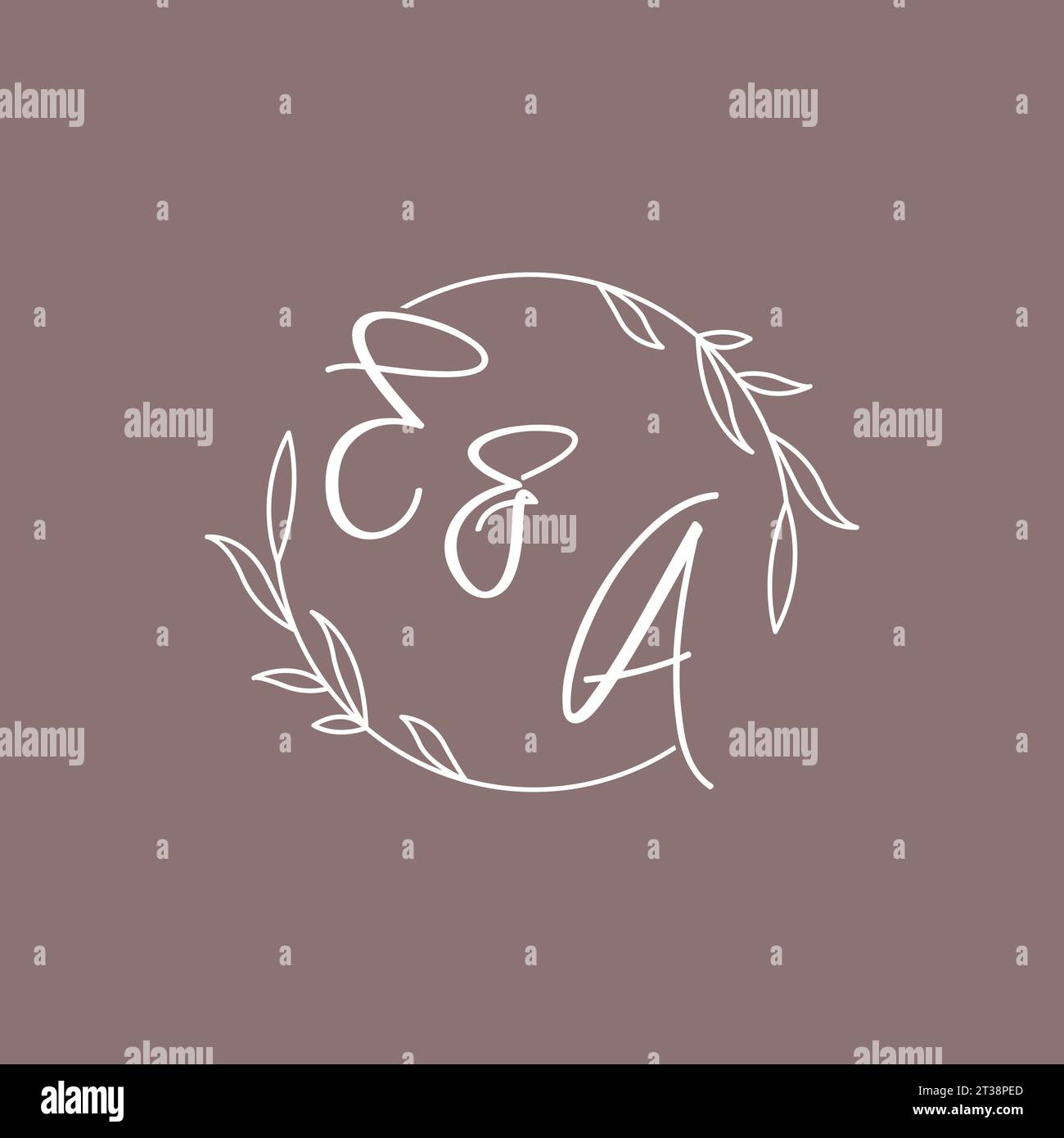 EA wedding initials monogram logo ideas vector graphic Stock Vector