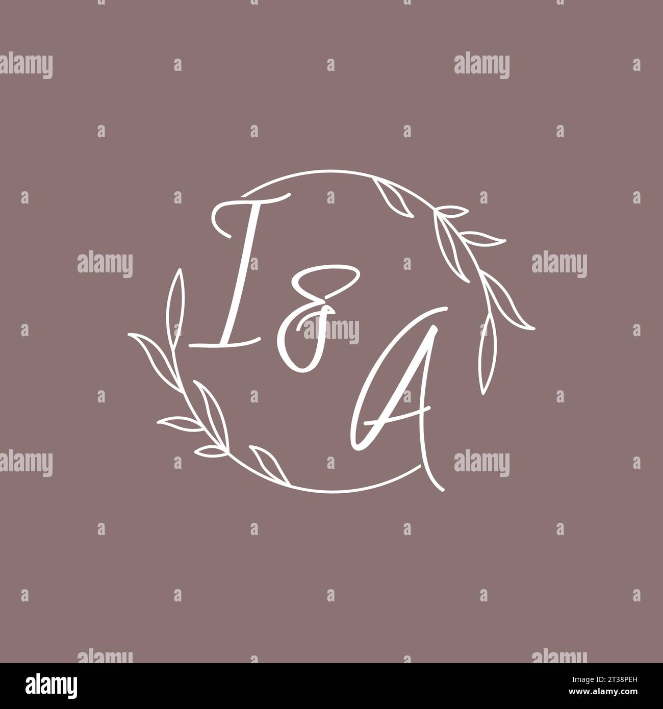 IA wedding initials monogram logo ideas vector graphic Stock Vector