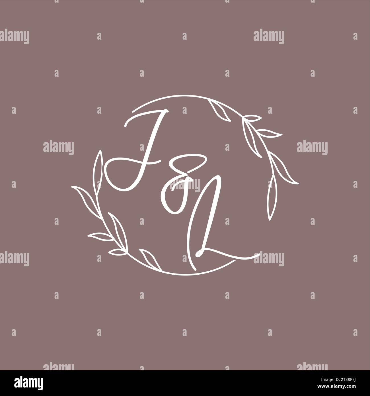 JL wedding initials monogram logo ideas vector graphic Stock Vector
