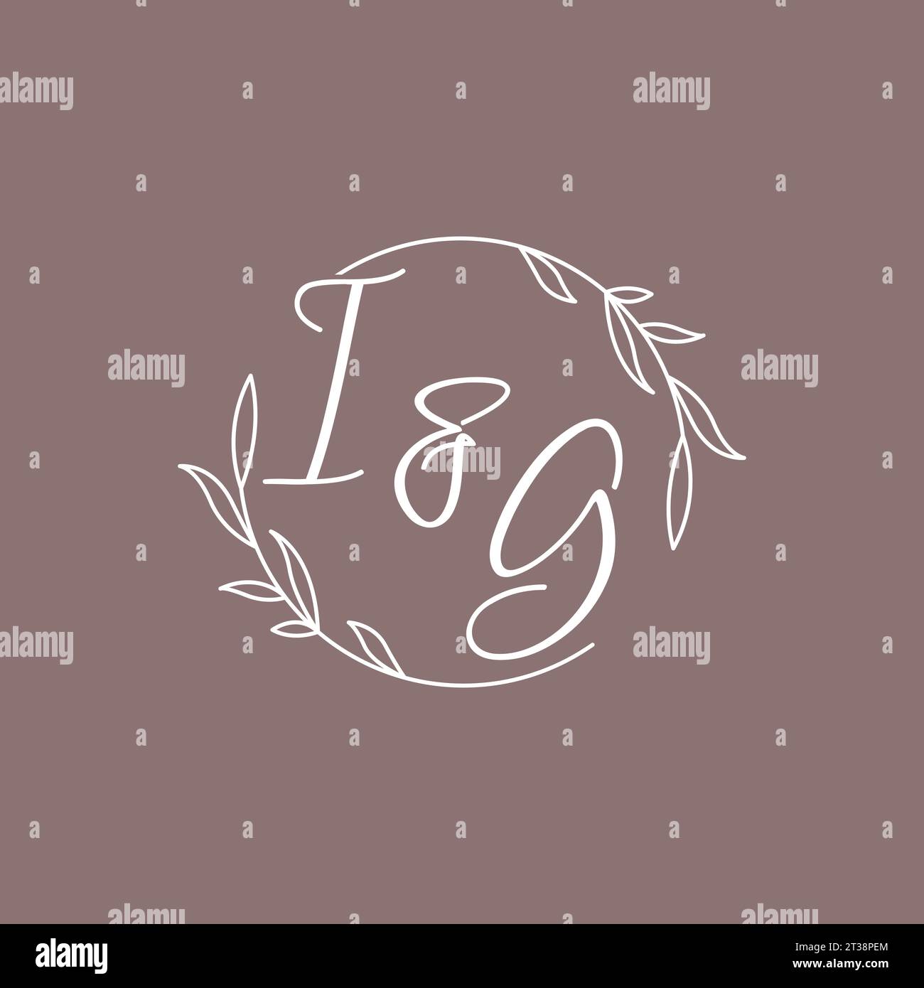 IG wedding initials monogram logo ideas vector graphic Stock Vector