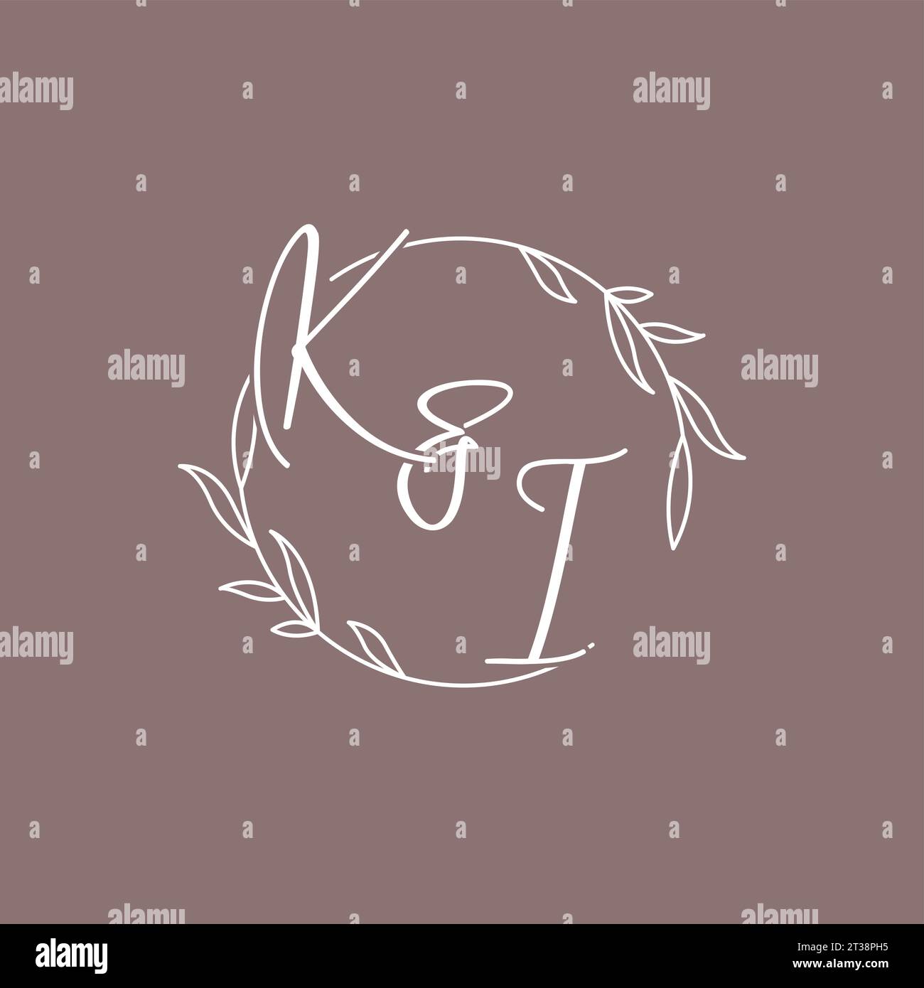KI wedding initials monogram logo ideas vector graphic Stock Vector