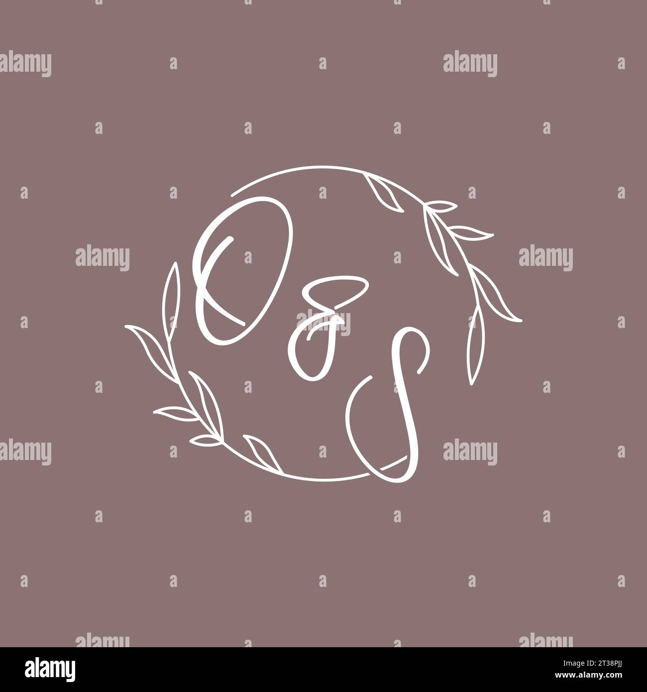 OS wedding initials monogram logo ideas vector graphic Stock Vector
