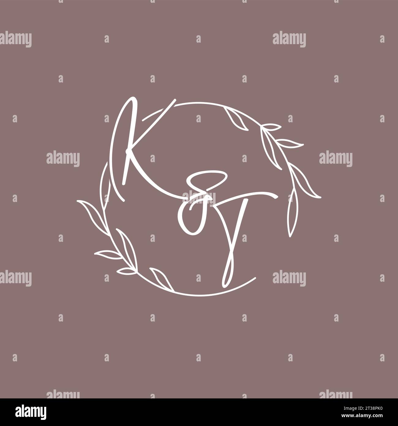KT wedding initials monogram logo ideas vector graphic Stock Vector