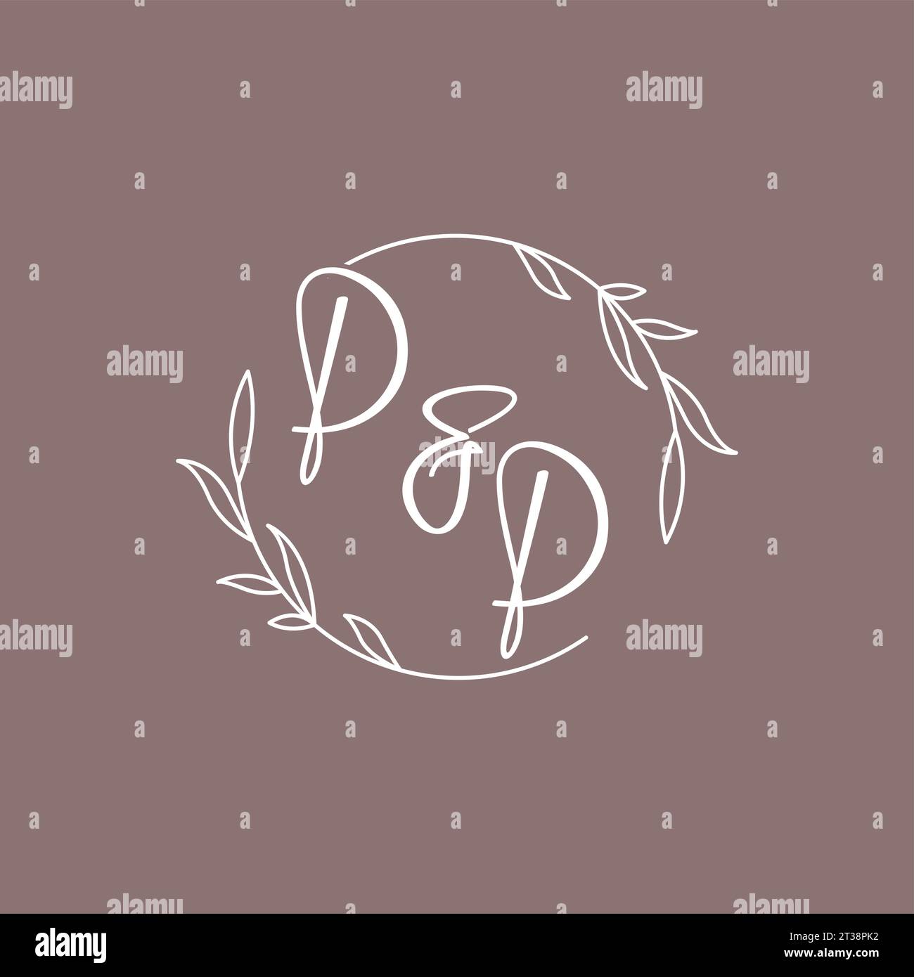PP wedding initials monogram logo ideas vector graphic Stock Vector
