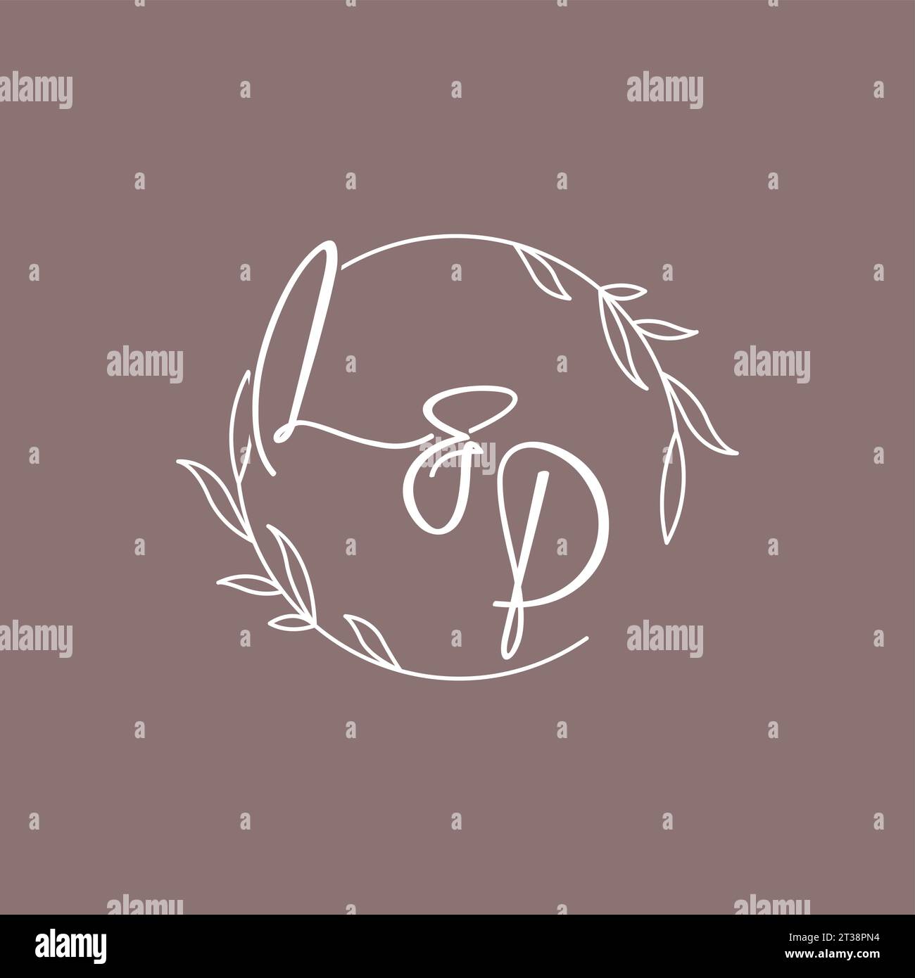 LP wedding initials monogram logo ideas vector graphic Stock Vector