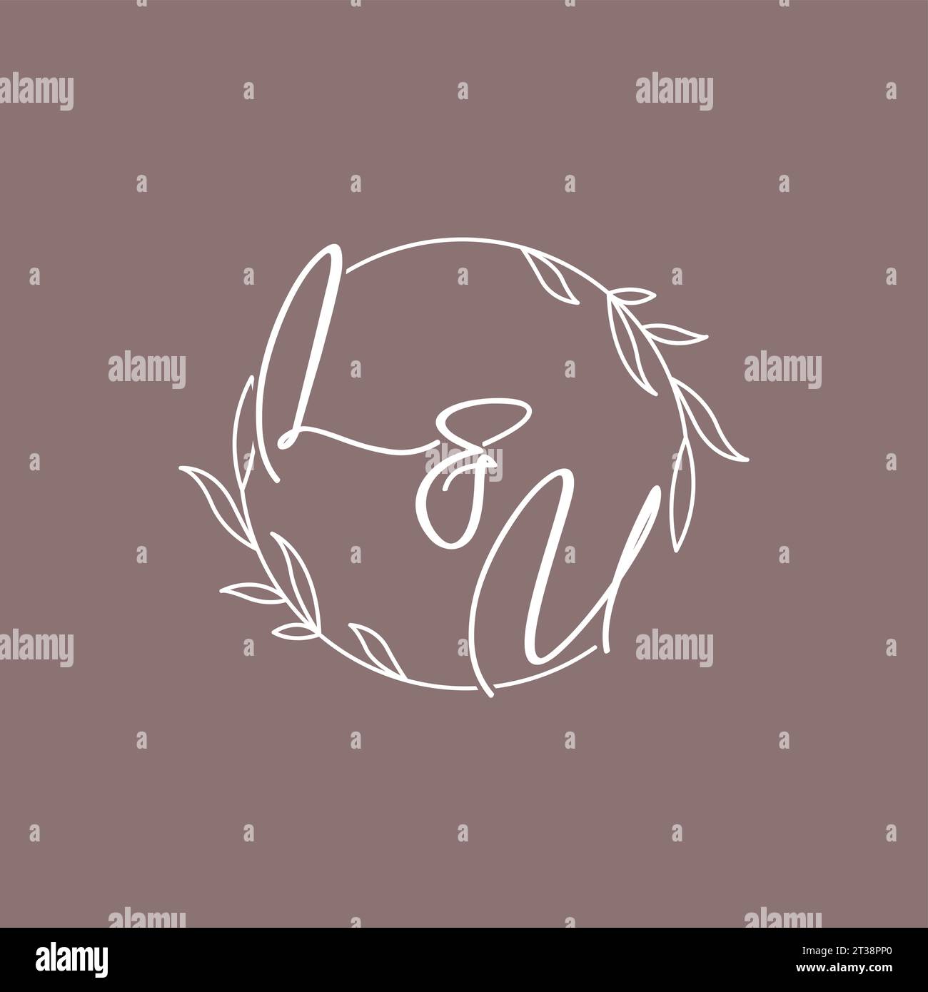 LU wedding initials monogram logo ideas vector graphic Stock Vector