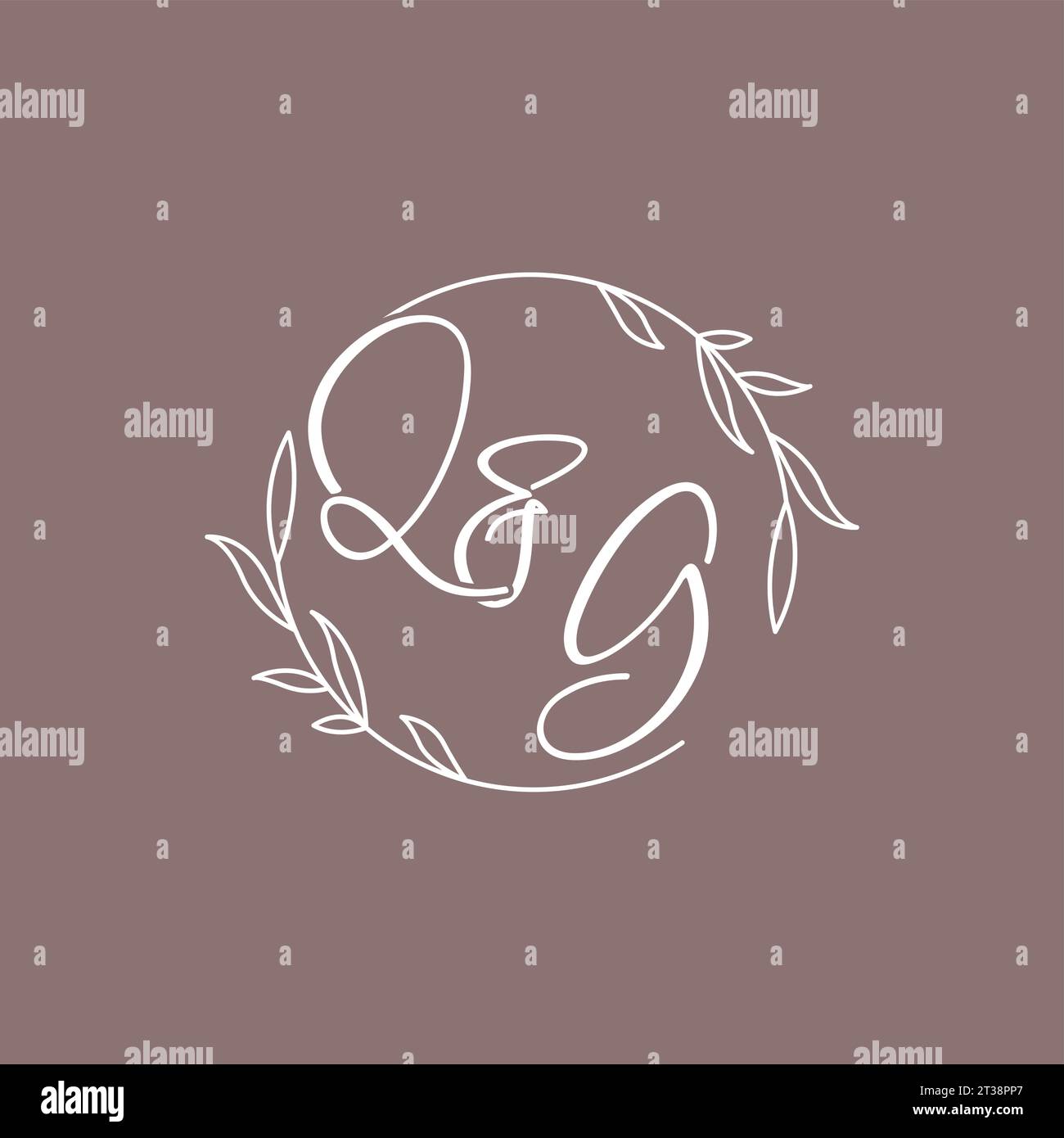 QG wedding initials monogram logo ideas vector graphic Stock Vector