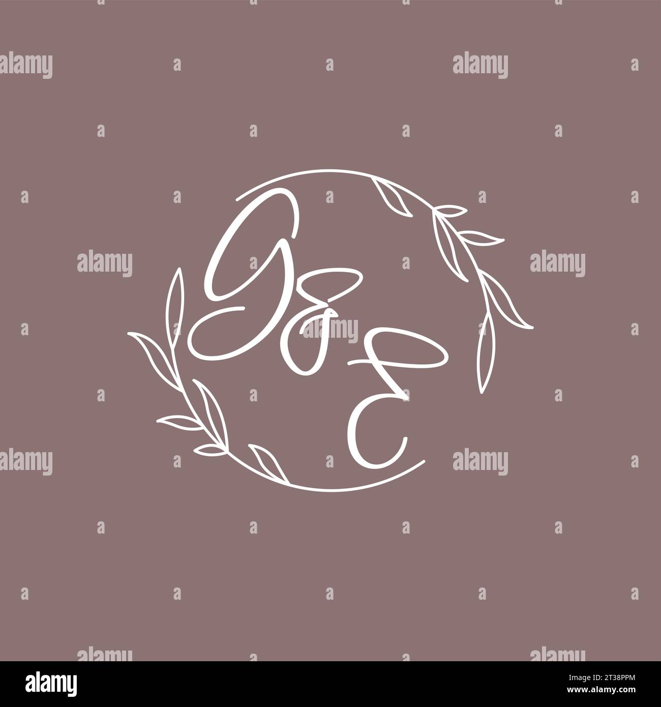 GE wedding initials monogram logo ideas vector graphic Stock Vector