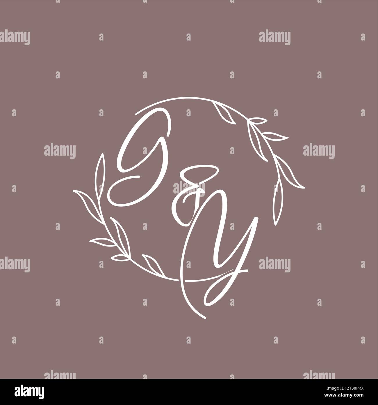 GY wedding initials monogram logo ideas vector graphic Stock Vector