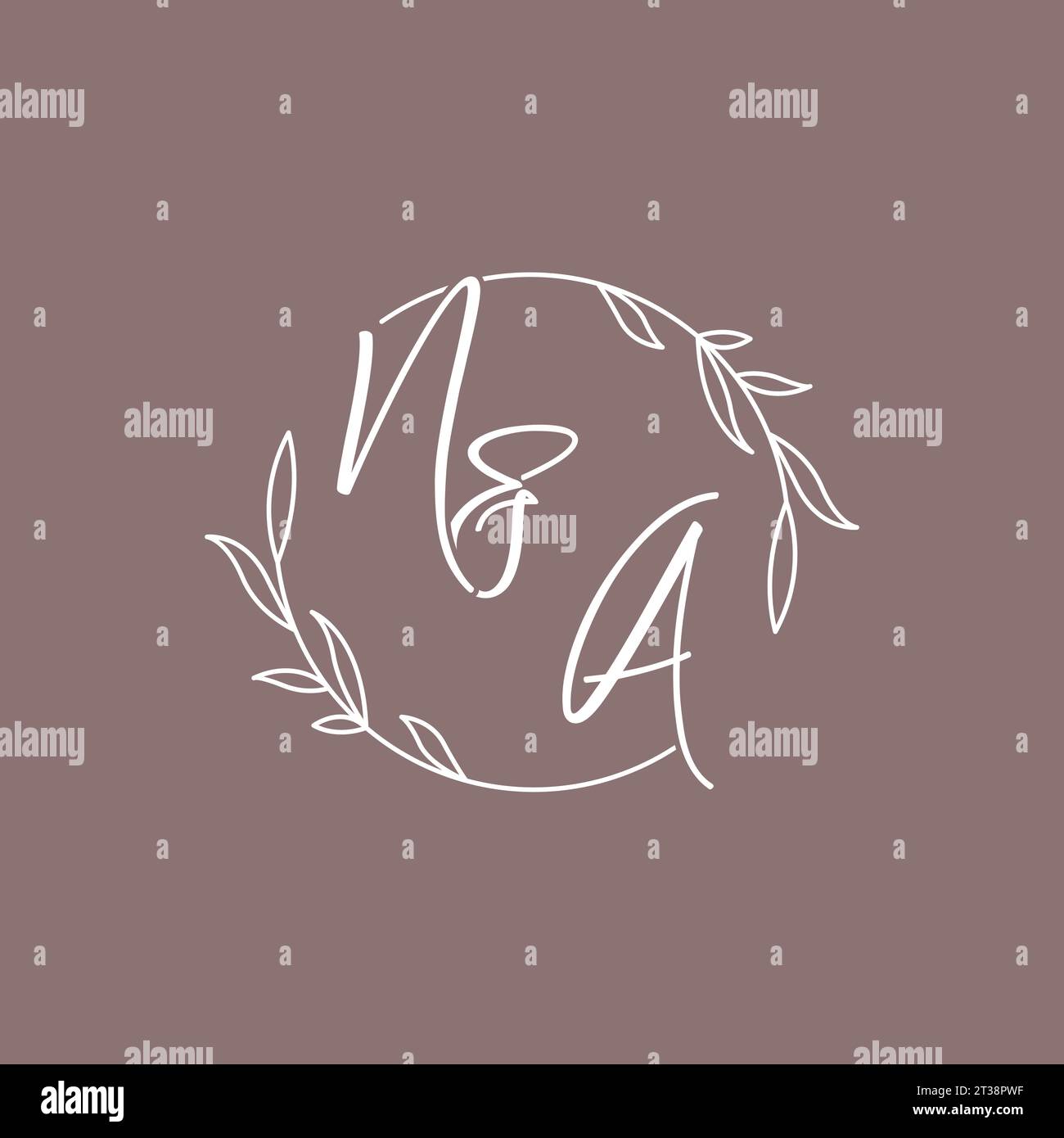 NA wedding initials monogram logo ideas vector graphic Stock Vector