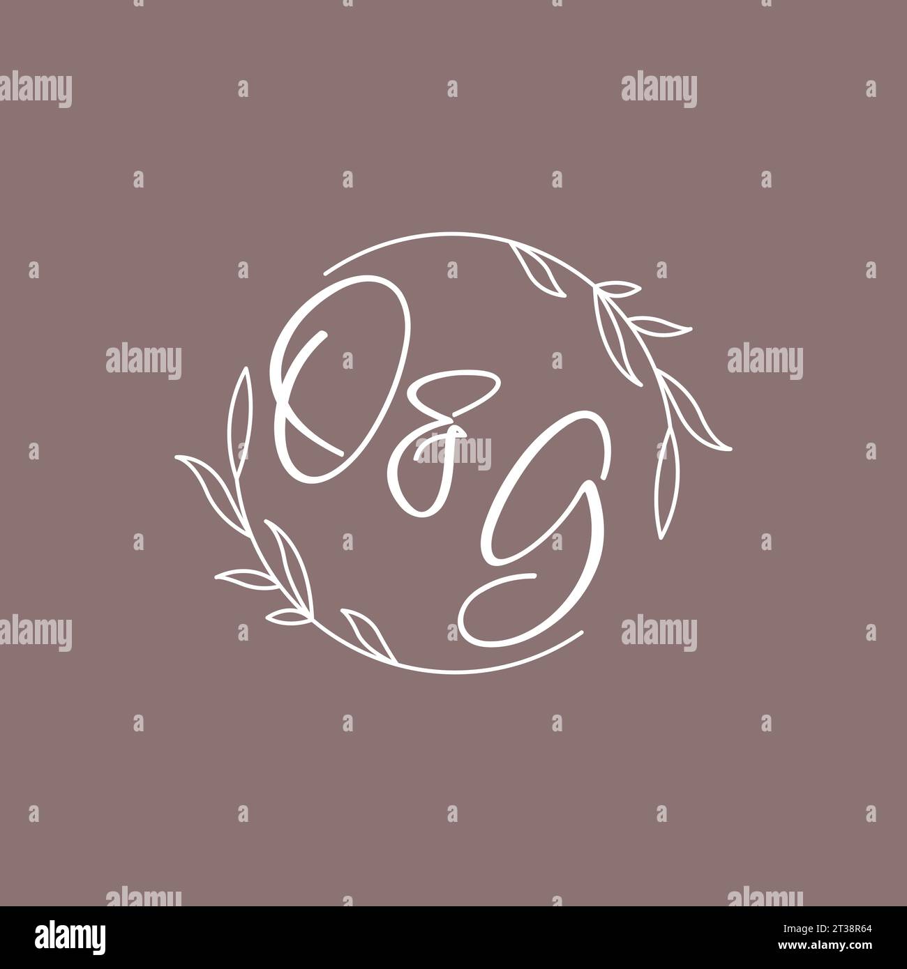 OG wedding initials monogram logo ideas vector graphic Stock Vector