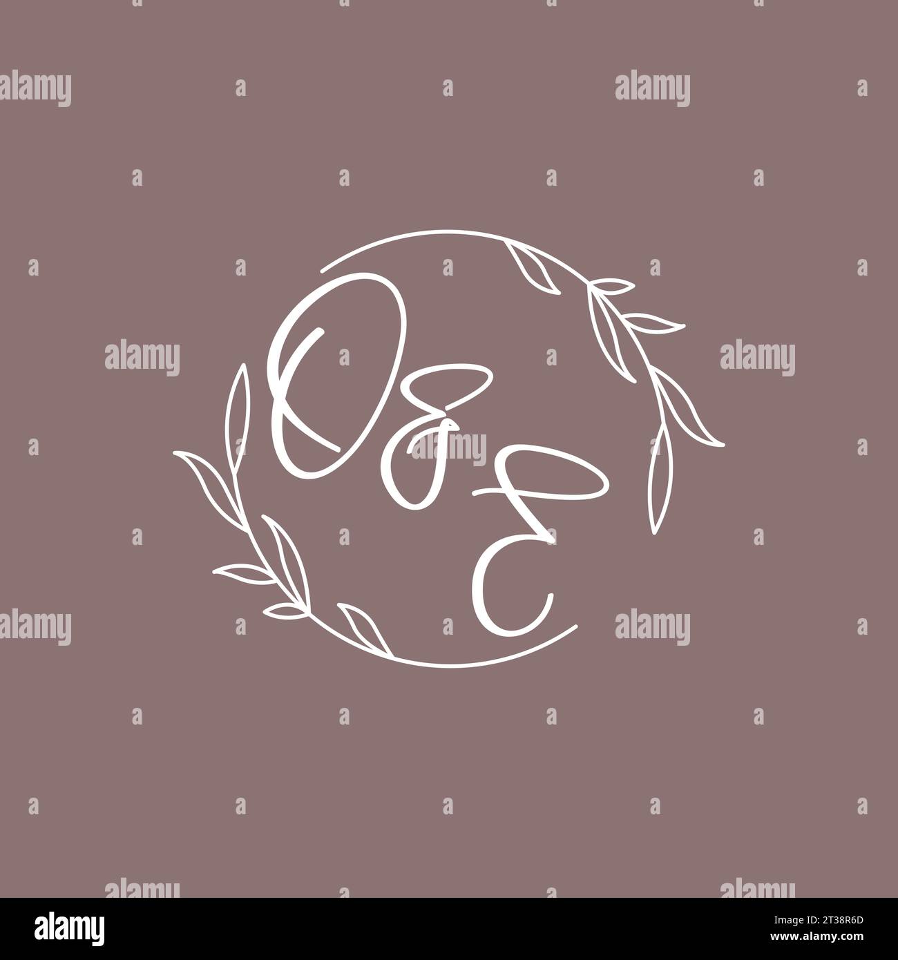 OE wedding initials monogram logo ideas vector graphic Stock Vector